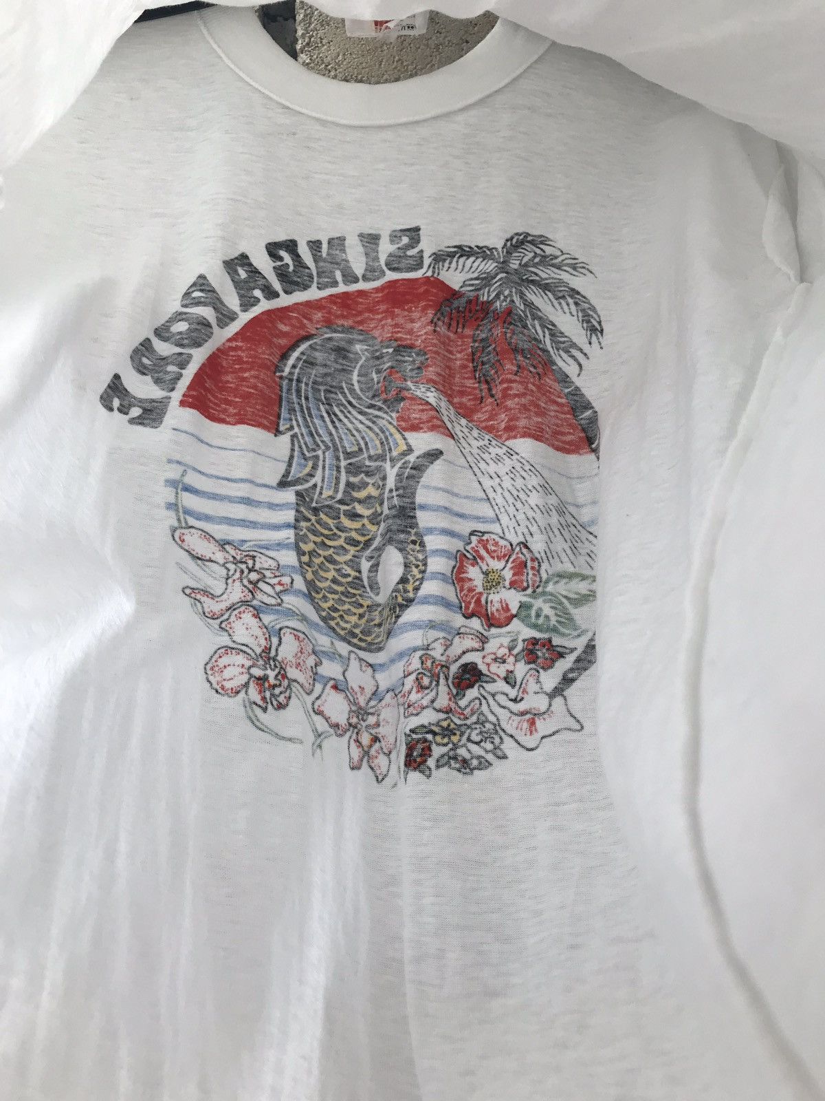 Vintage Vintage Singapore Tourist Flora Fauna Lion Logo Nice Screen Size US S / EU 44-46 / 1 - 5 Thumbnail