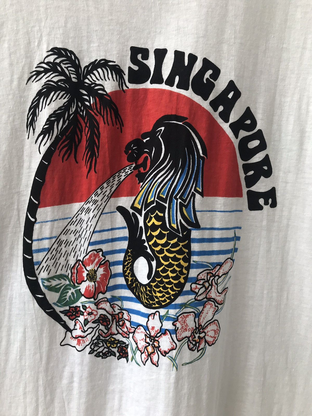 Vintage Vintage Singapore Tourist Flora Fauna Lion Logo Nice Screen Size US S / EU 44-46 / 1 - 2 Thumbnail