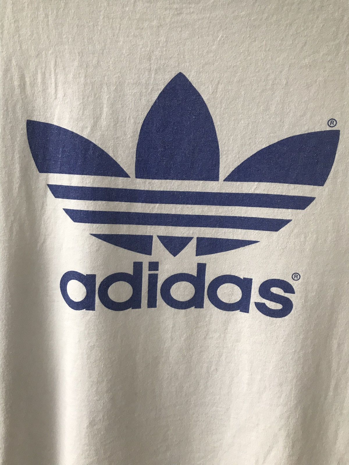Adidas × Vintage Vintage 90s ADIDAS TREFOIL BIG LOGO FRONT/BACK MADE IN USA Size US L / EU 52-54 / 3 - 2 Thumbnail