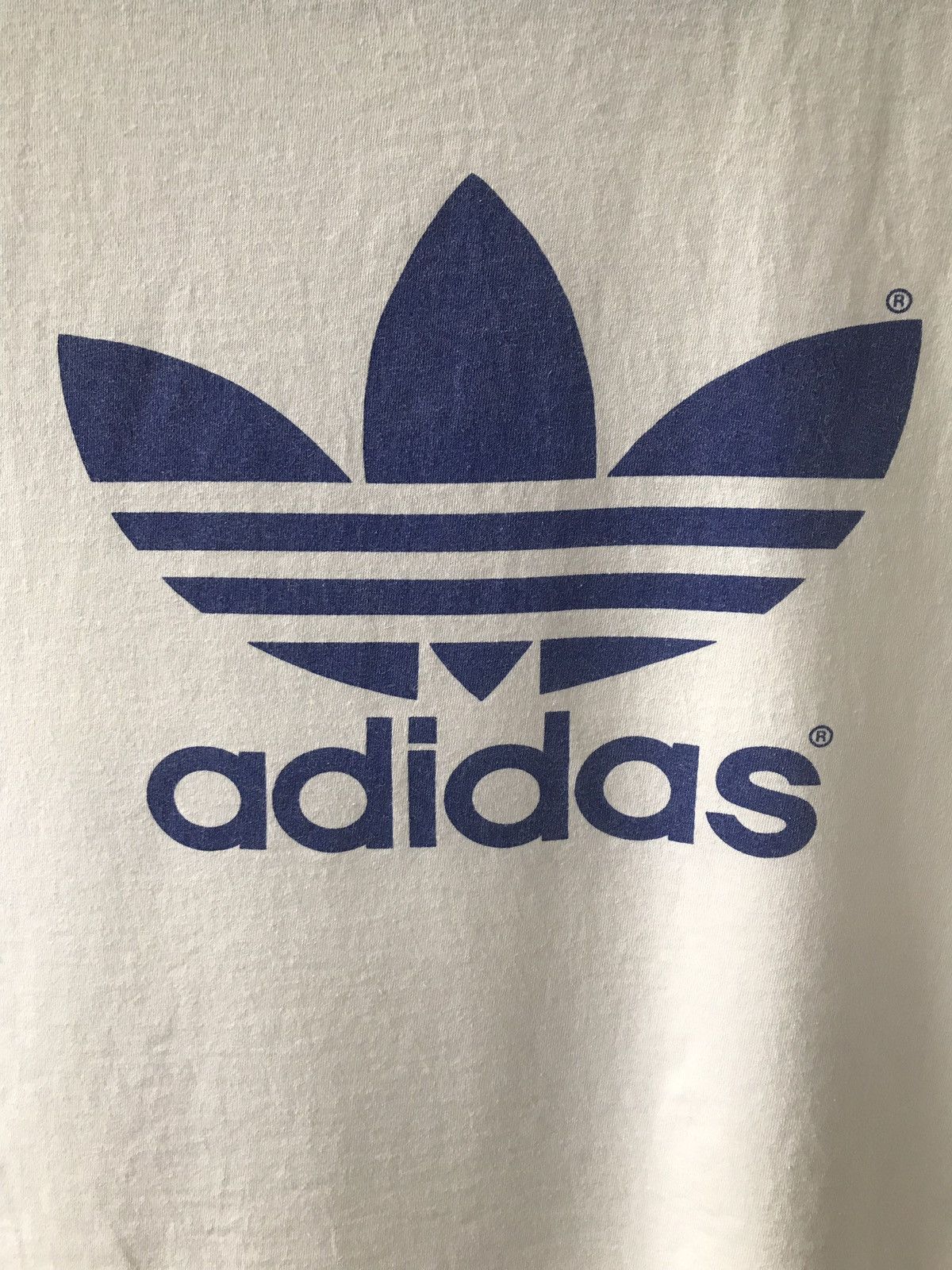 Adidas × Vintage Vintage 90s ADIDAS TREFOIL BIG LOGO FRONT/BACK MADE IN USA Size US L / EU 52-54 / 3 - 6 Thumbnail