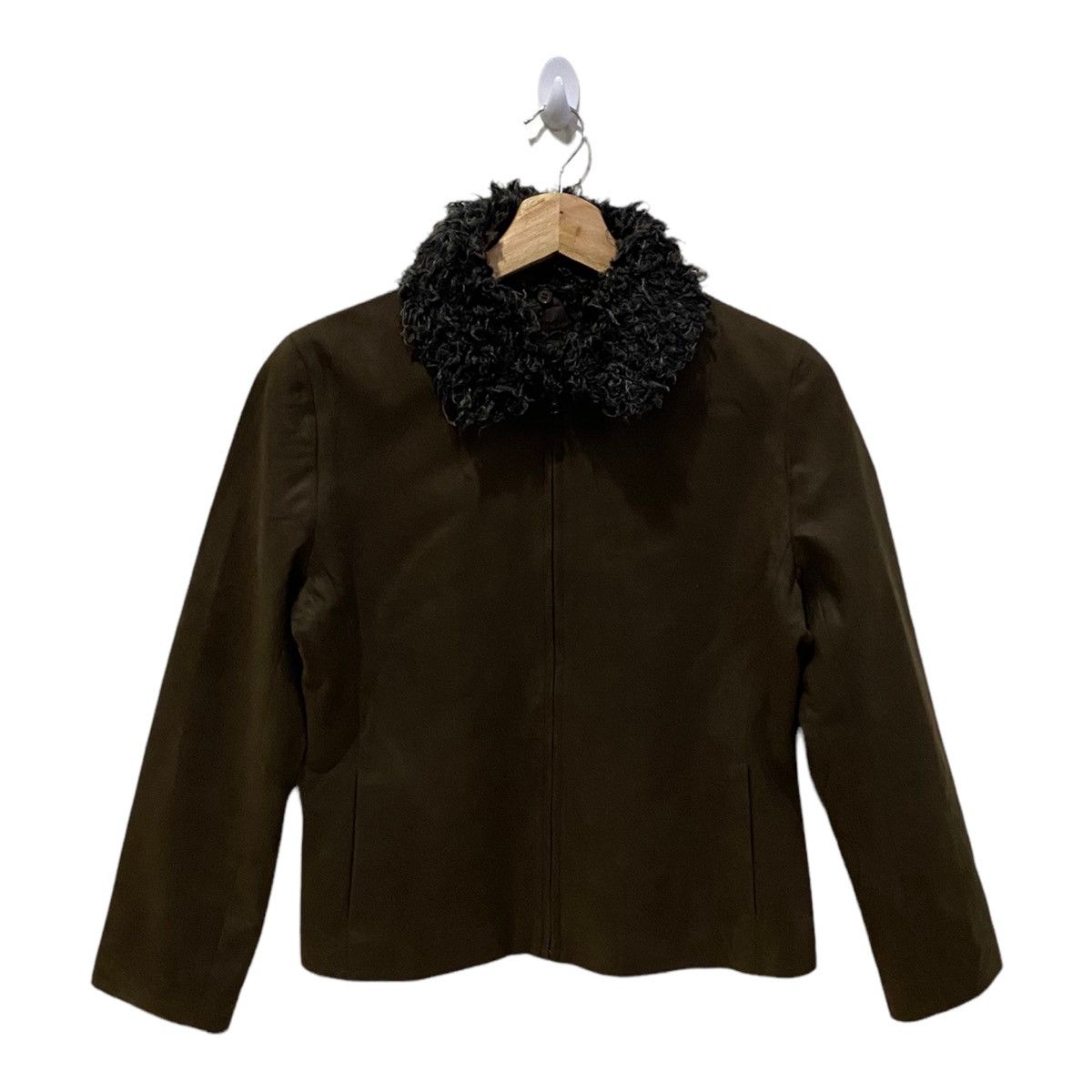 Yohji Yamamoto 🔥INED BY YOHJI YAMAMOTO BROWN FUR COLLAR SUEDE JACKET Size US XS / EU 42 / 0 - 5 Thumbnail