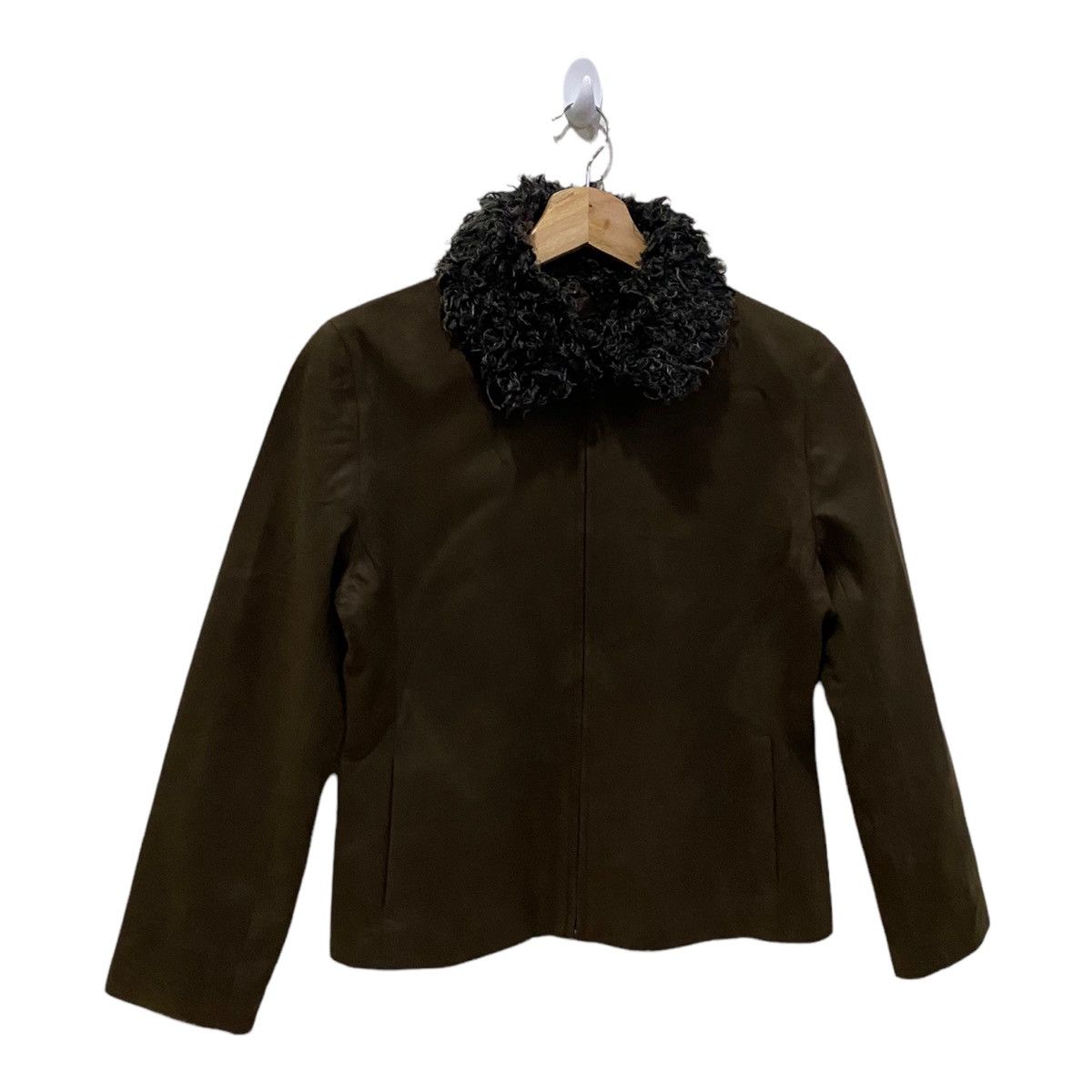 Yohji Yamamoto 🔥INED BY YOHJI YAMAMOTO BROWN FUR COLLAR SUEDE JACKET Size US XS / EU 42 / 0 - 2 Thumbnail