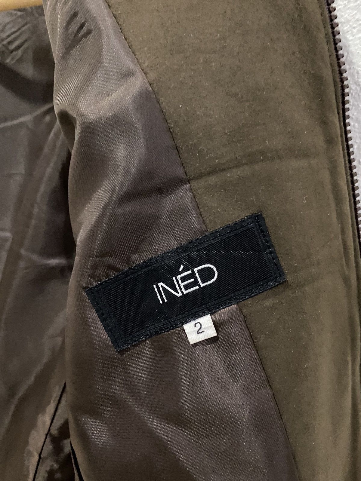 Yohji Yamamoto 🔥INED BY YOHJI YAMAMOTO BROWN FUR COLLAR SUEDE JACKET Size US XS / EU 42 / 0 - 8 Thumbnail