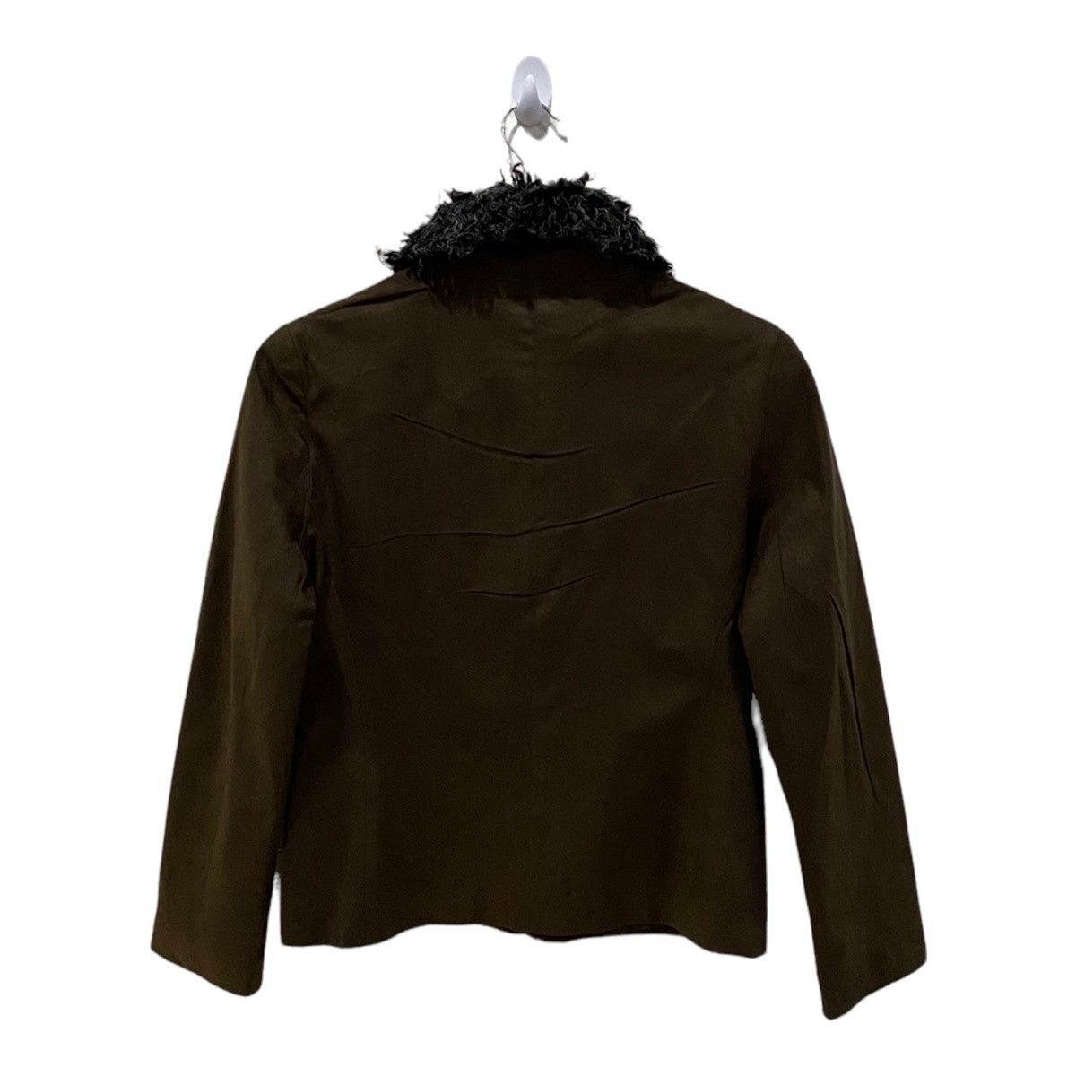Yohji Yamamoto 🔥INED BY YOHJI YAMAMOTO BROWN FUR COLLAR SUEDE JACKET Size US XS / EU 42 / 0 - 4 Thumbnail