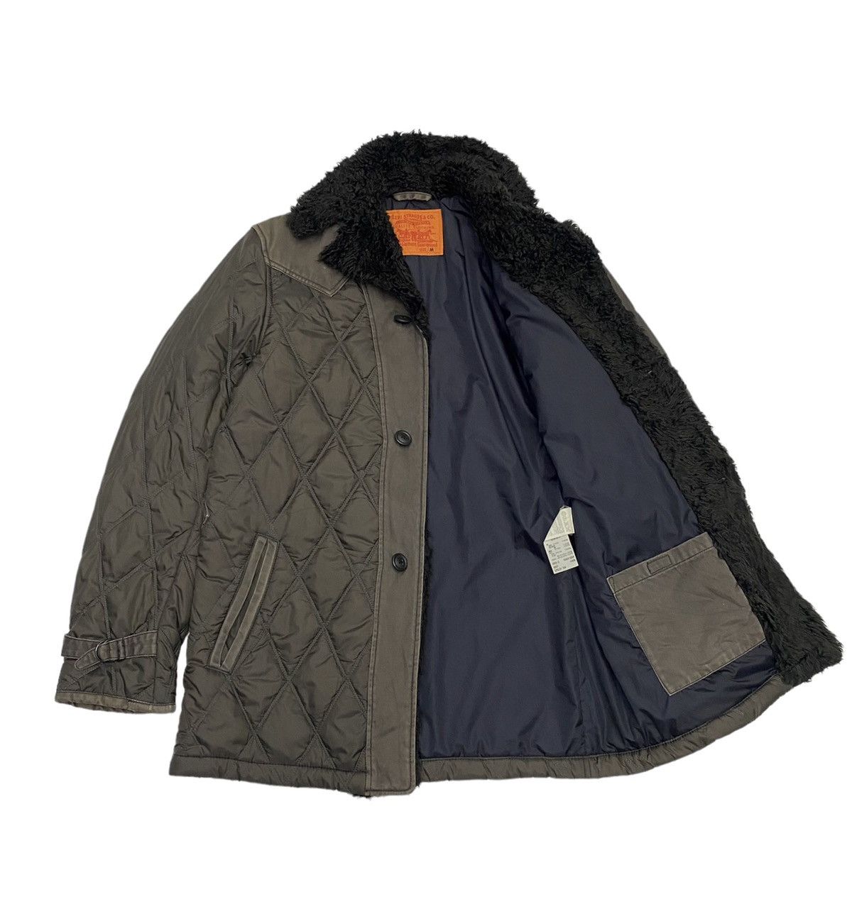 Levi's × Levi's Vintage Clothing LEVIS STRAUSS CO QUILTED PUFFER SHERPA COLLAR COAT Size US M / EU 48-50 / 2 - 2 Thumbnail