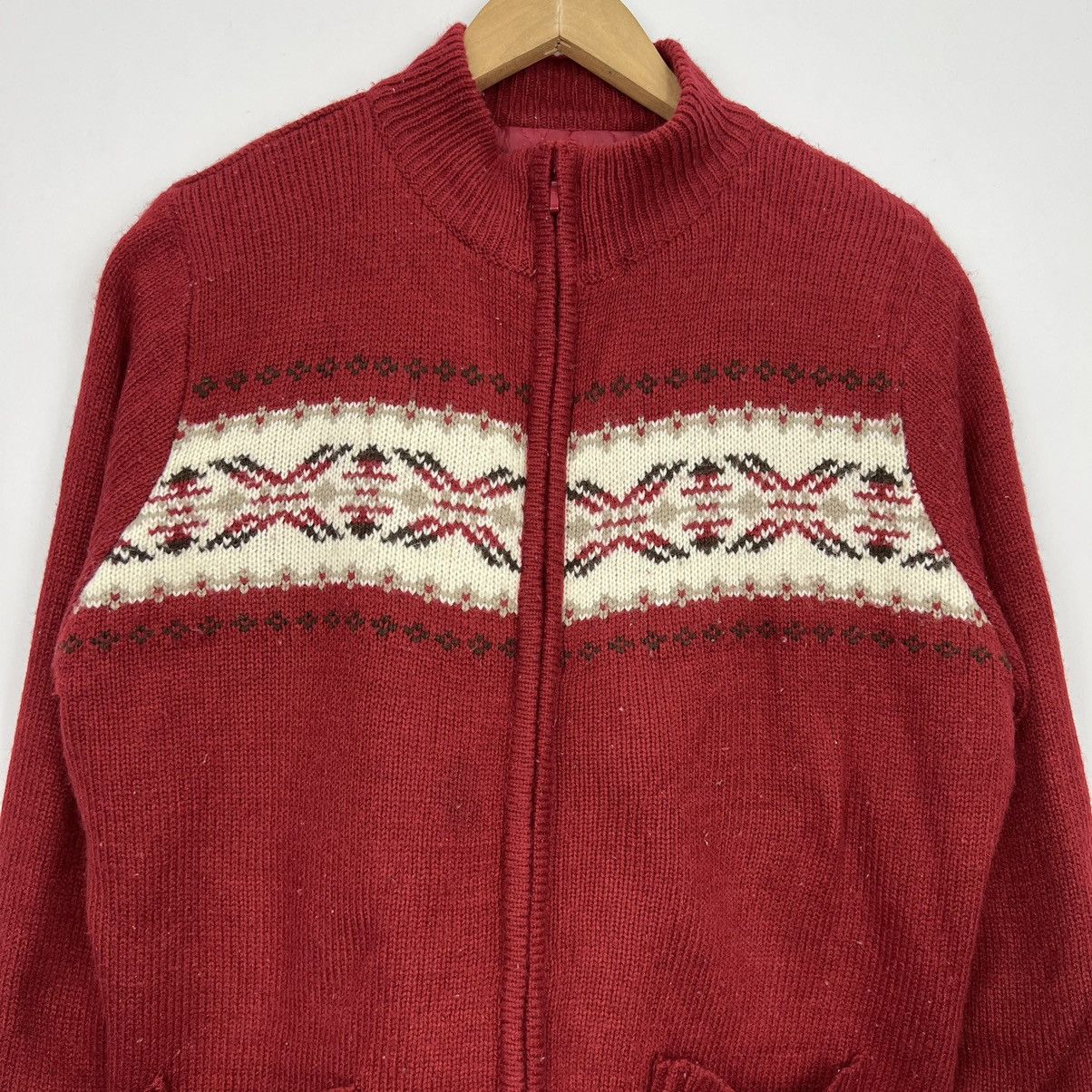 Japanese Brand Vintage 90s Sweatshirt Cardigan Navajo Aztec J0031 Size US M / EU 48-50 / 2 - 2 Thumbnail