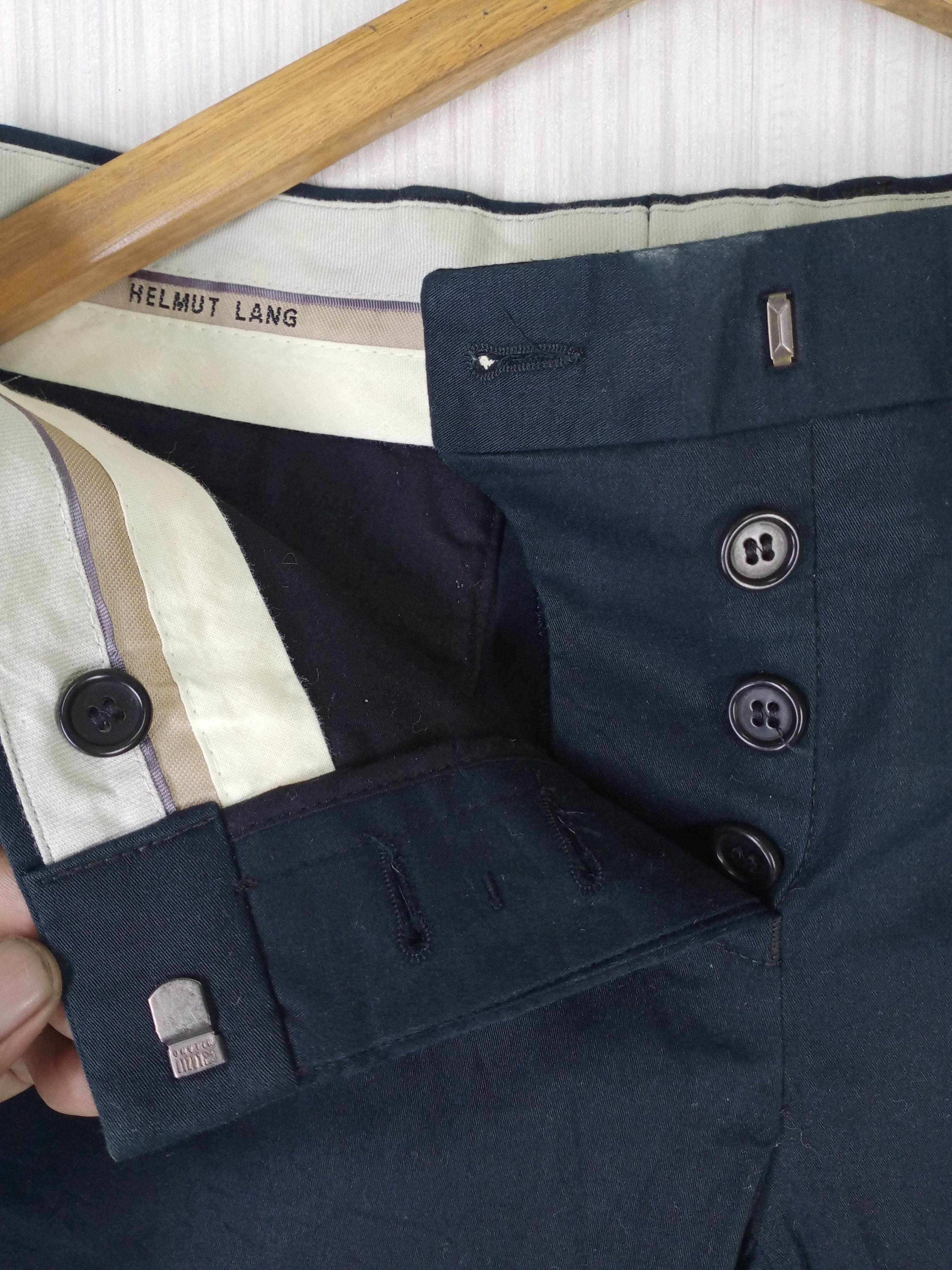 Helmut Lang 90s Helmut Lang Black Pants Trousers Size US 30 / EU 46 - 8 Thumbnail