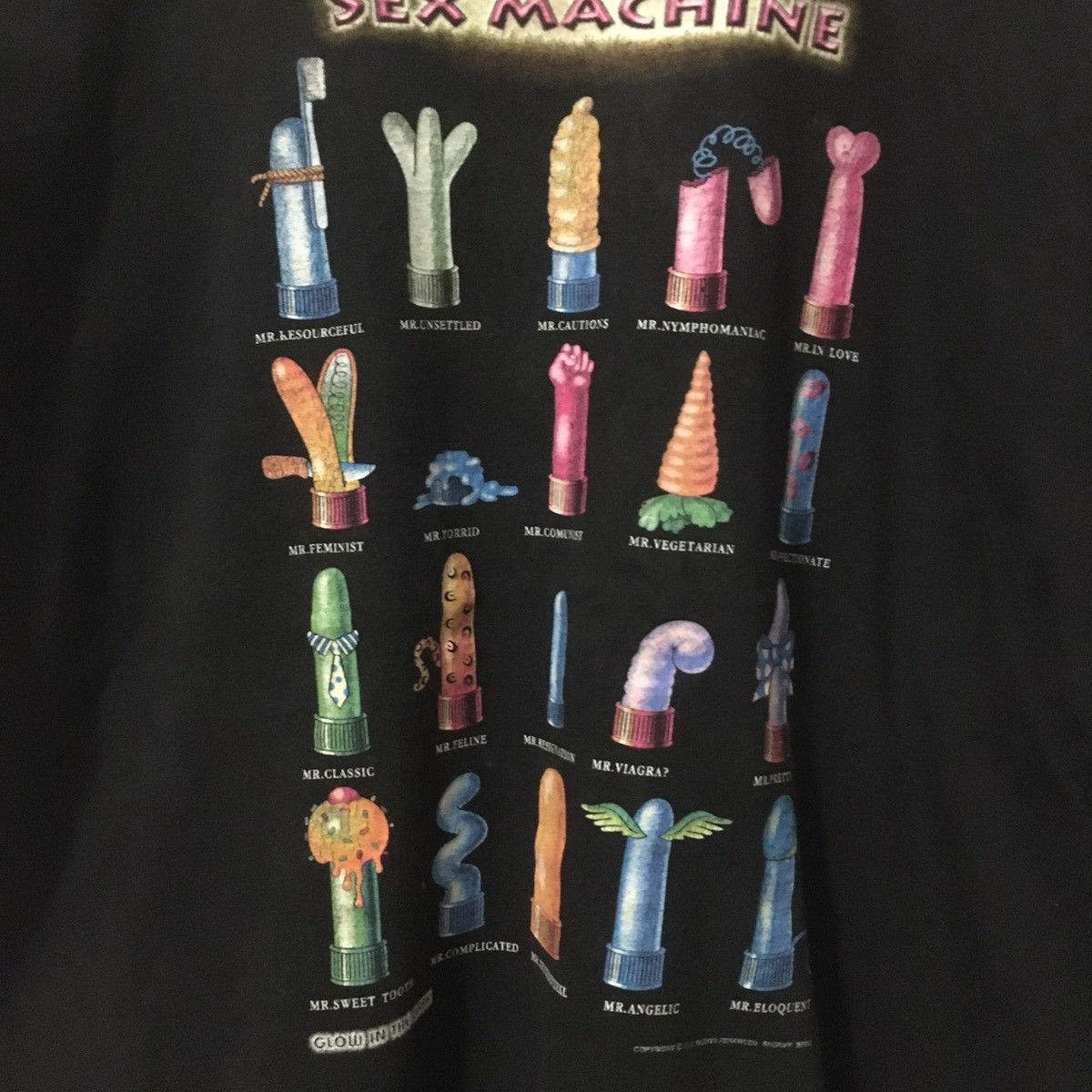 Vintage Vintage x Sex Machine tshirt Glow in the dark Size US L / EU 52-54 / 3 - 2 Thumbnail