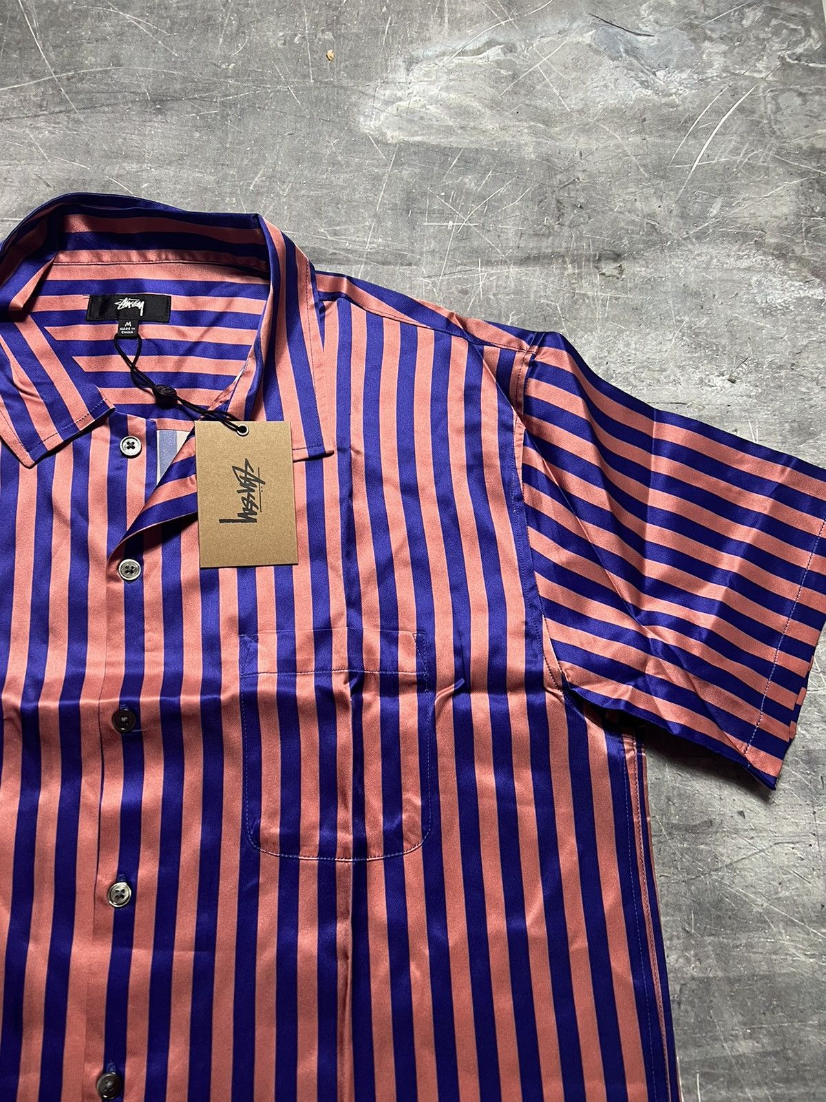 Stussy Stussy Silk Striped Button Up Shirt Size US S / EU 44-46 / 1 - 3 Thumbnail