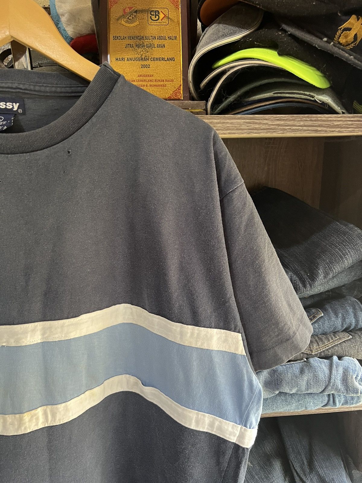 Stussy 🔥Vintage Stussy Centre Stripe Made In Usa Size US XL / EU 56 / 4 - 5 Thumbnail