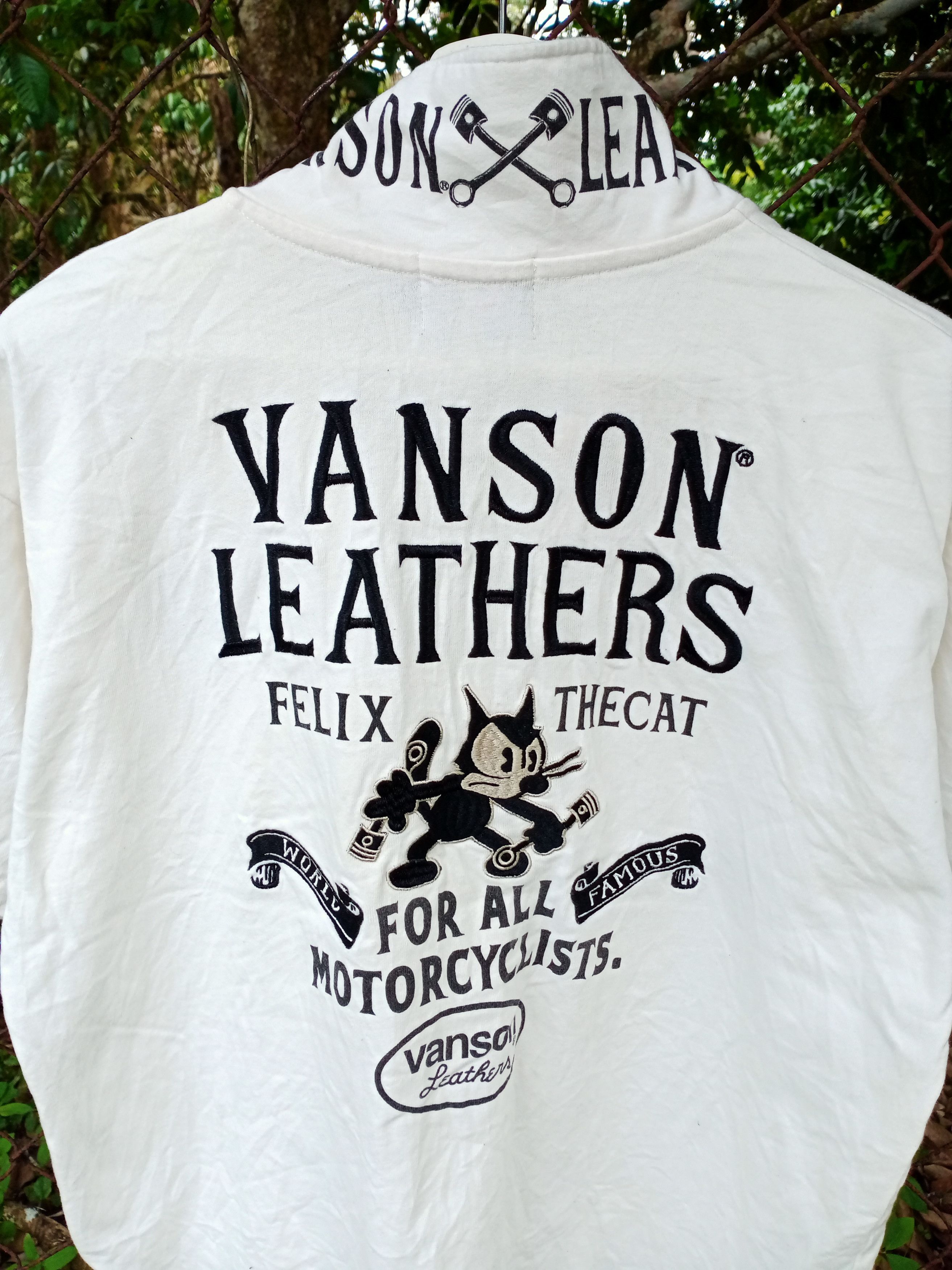 Vanson Leathers Vintage Vanson Leathers Felix The Cat Polo Shirt Size US L / EU 52-54 / 3 - 2 Thumbnail