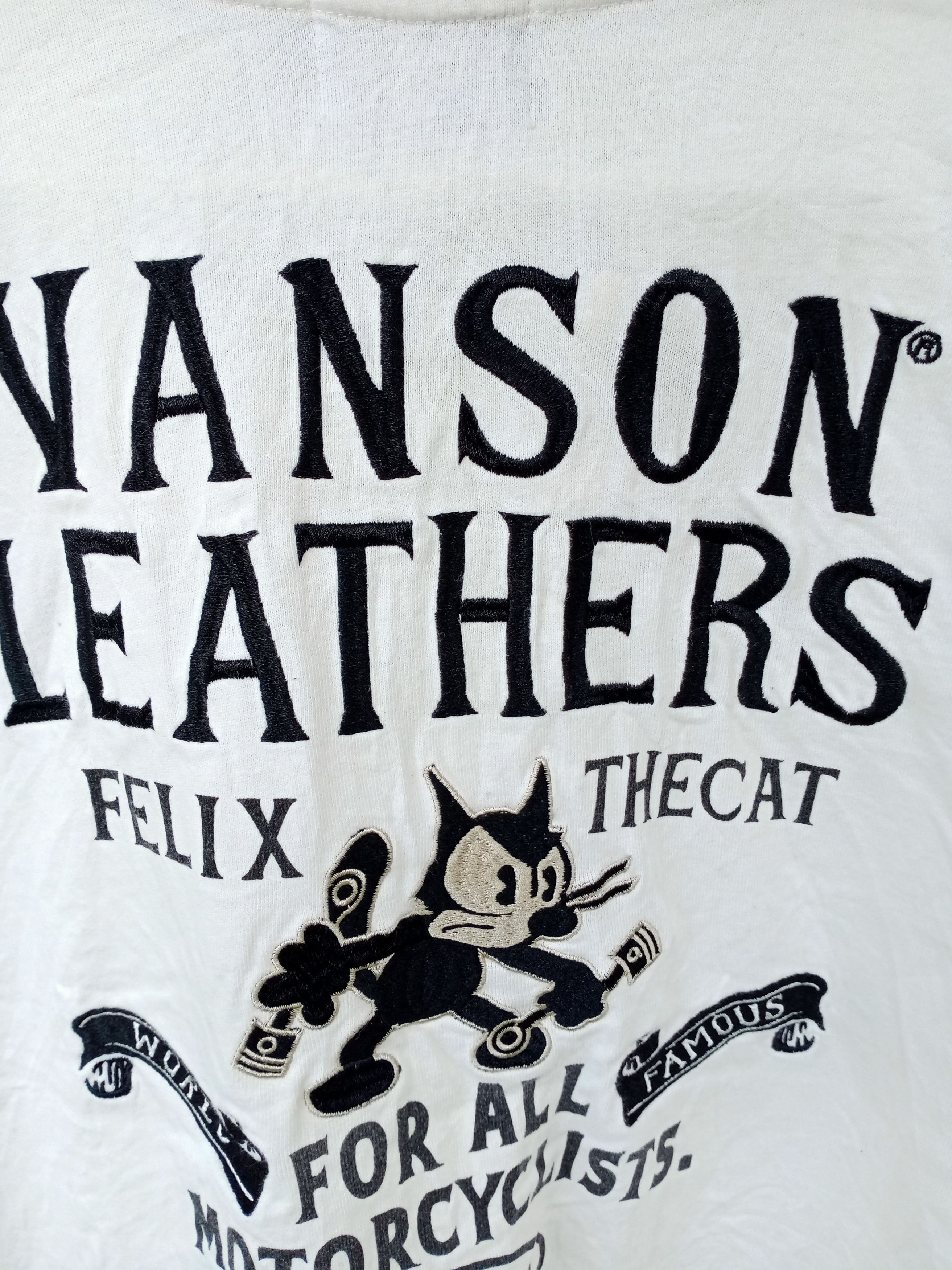 Vanson Leathers Vintage Vanson Leathers Felix The Cat Polo Shirt Size US L / EU 52-54 / 3 - 5 Thumbnail