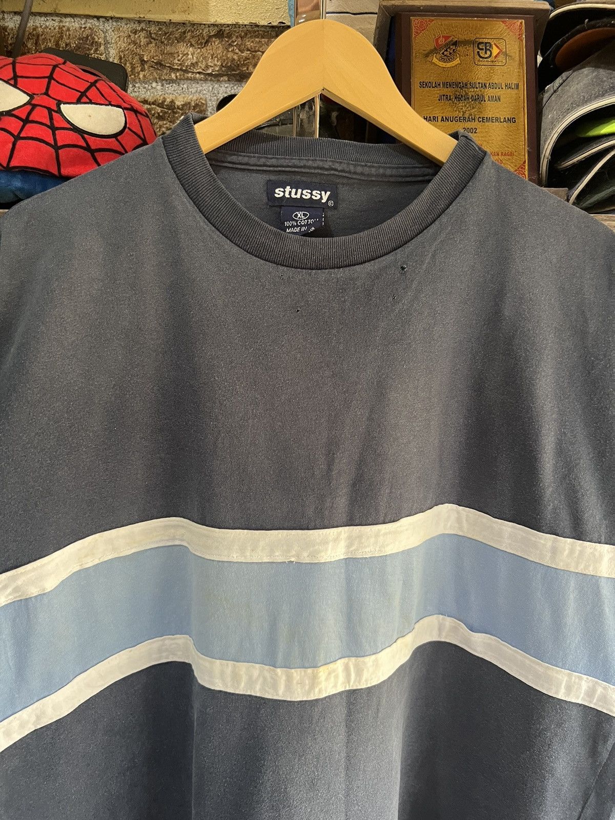 Stussy 🔥Vintage Stussy Centre Stripe Made In Usa Size US XL / EU 56 / 4 - 6 Thumbnail