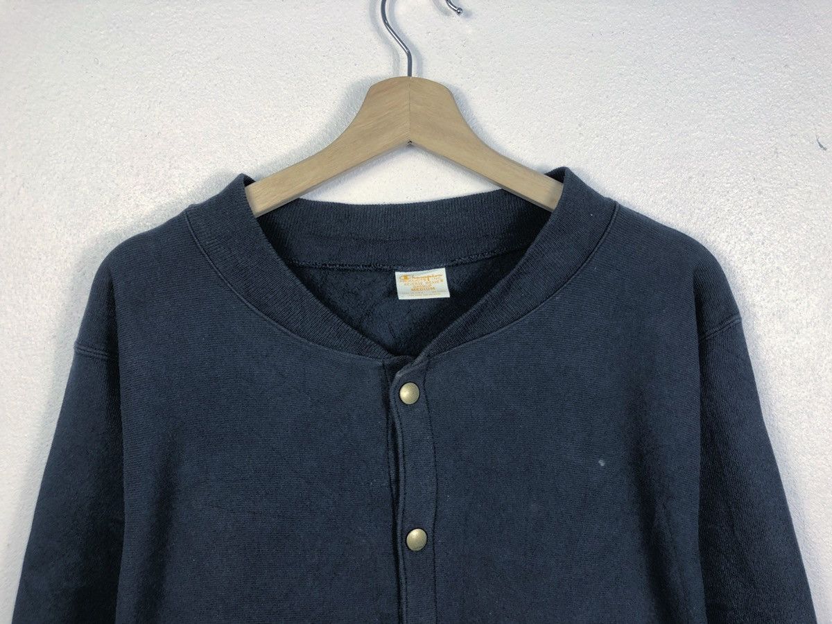 Champion Vintage Champion Reverse Weave Button Sweatshirt Made in USA Size US M / EU 48-50 / 2 - 2 Thumbnail