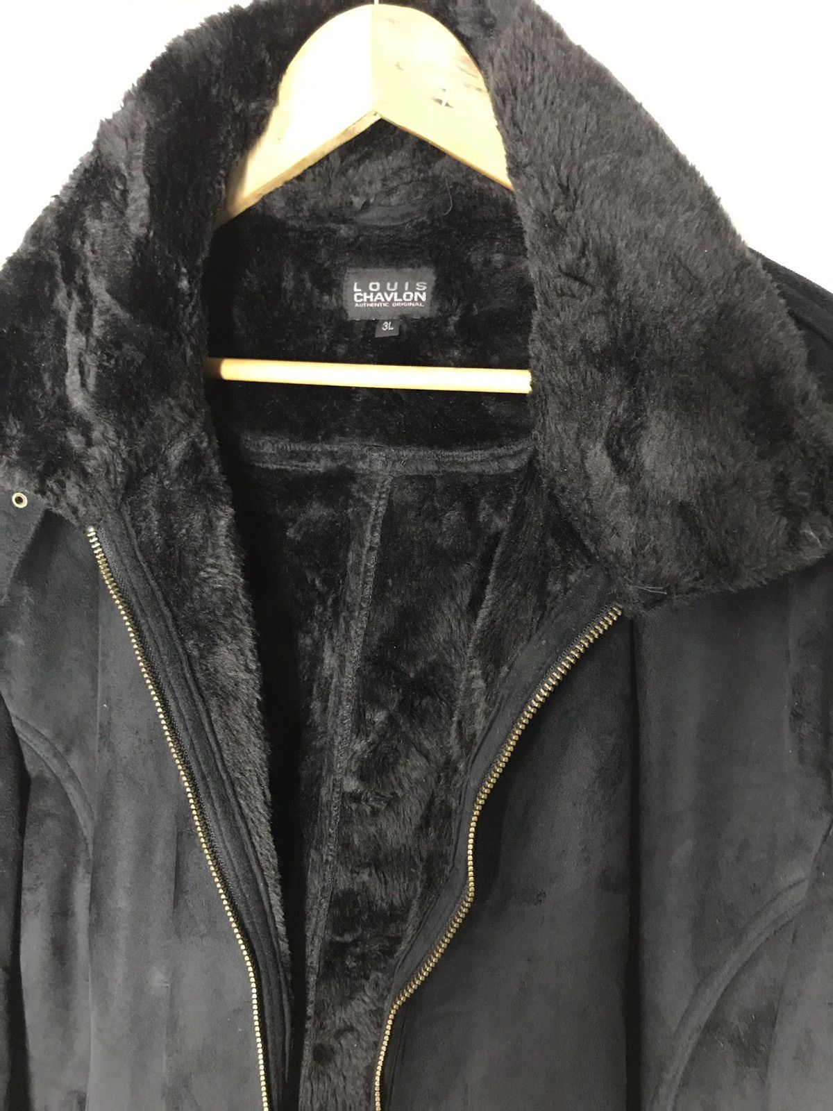 Designer Oversized Louis Chavlon Black Sheepskin Coat Jacket Size US XXL / EU 58 / 5 - 1 Thumbnail