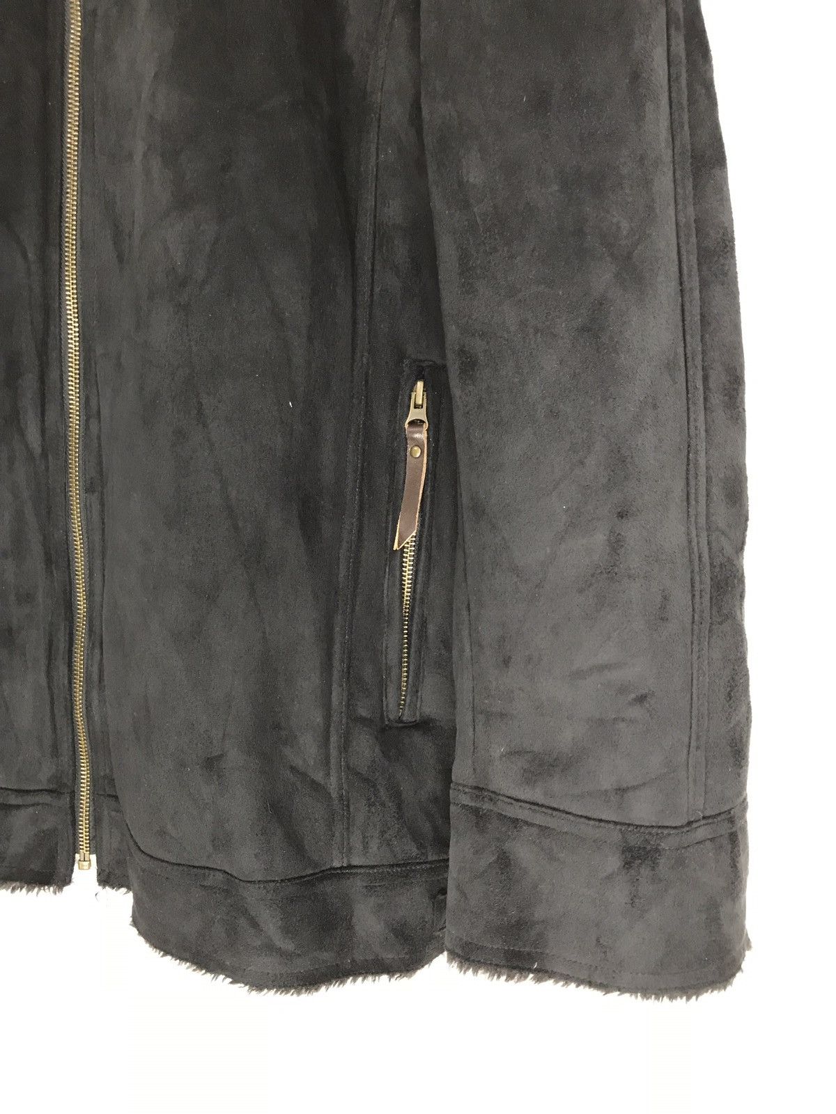 Designer Oversized Louis Chavlon Black Sheepskin Coat Jacket Size US XXL / EU 58 / 5 - 4 Thumbnail