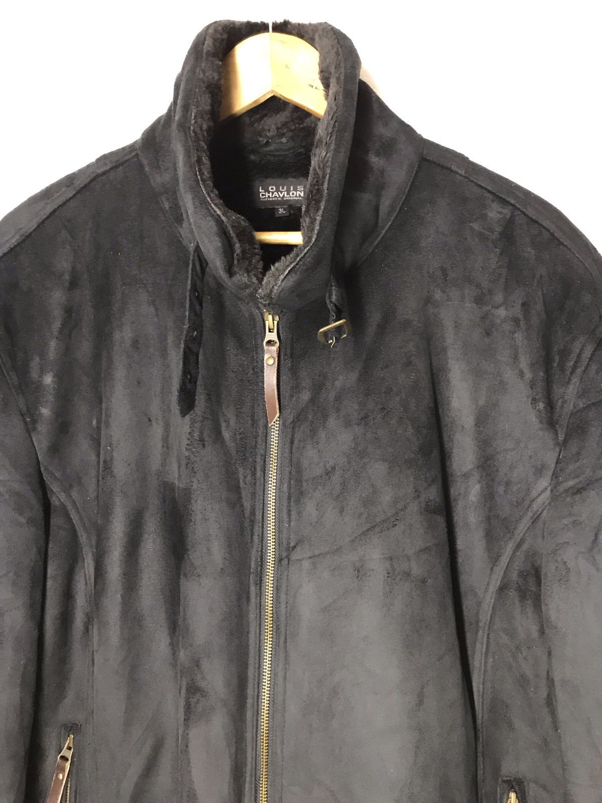 Designer Oversized Louis Chavlon Black Sheepskin Coat Jacket Size US XXL / EU 58 / 5 - 3 Thumbnail