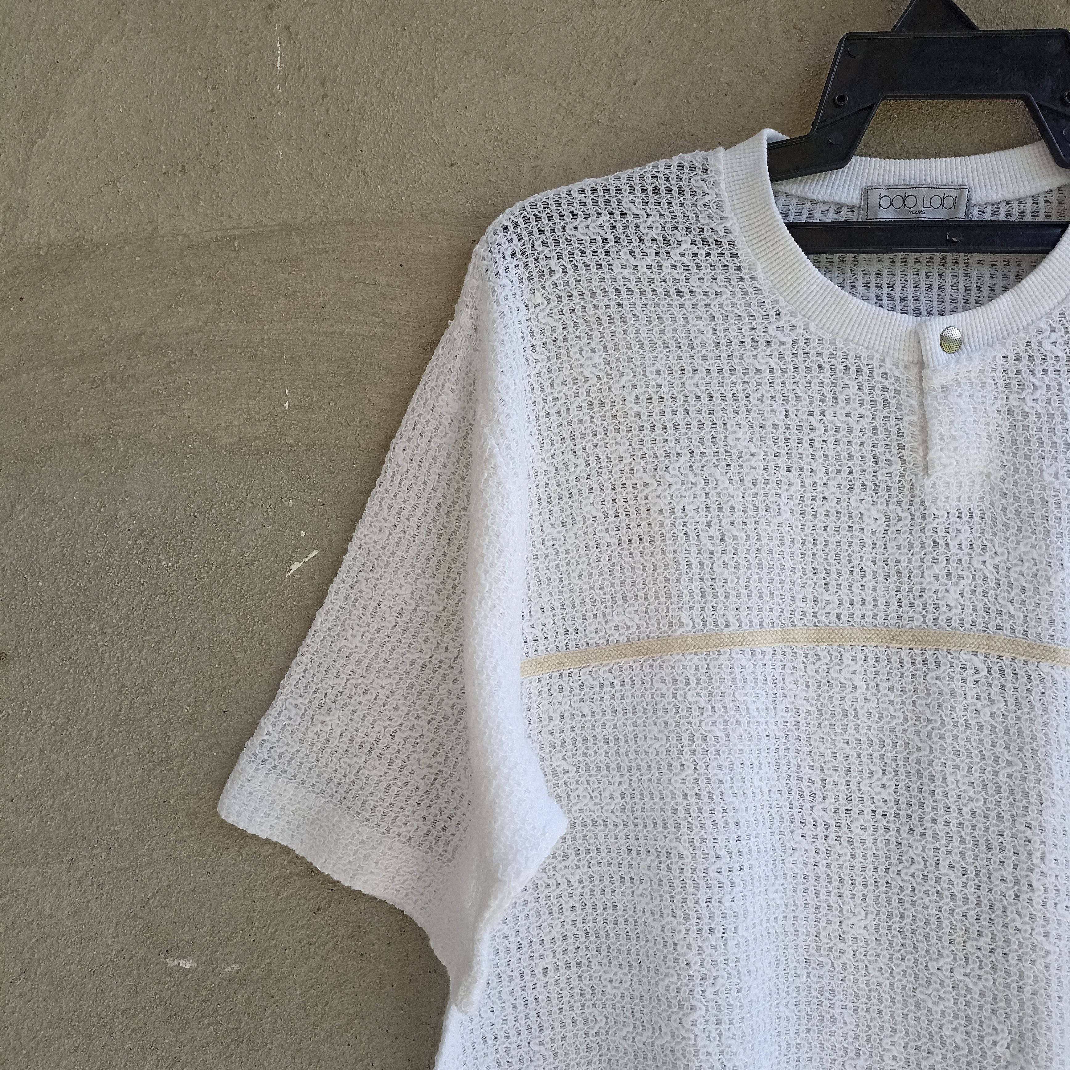 Japanese Brand × Springfield × Vintage Bob Lobi White T-shirt Knitting Size US M / EU 48-50 / 2 - 4 Thumbnail