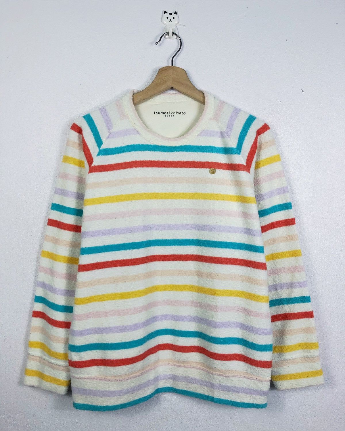 Rare!! selling Vintage Tsumori Chisato Sweatshirt Crewneck Full Print Design Tsumori Chisato Sleep Pullover Jumper Sweater Issey Miyake Fashion