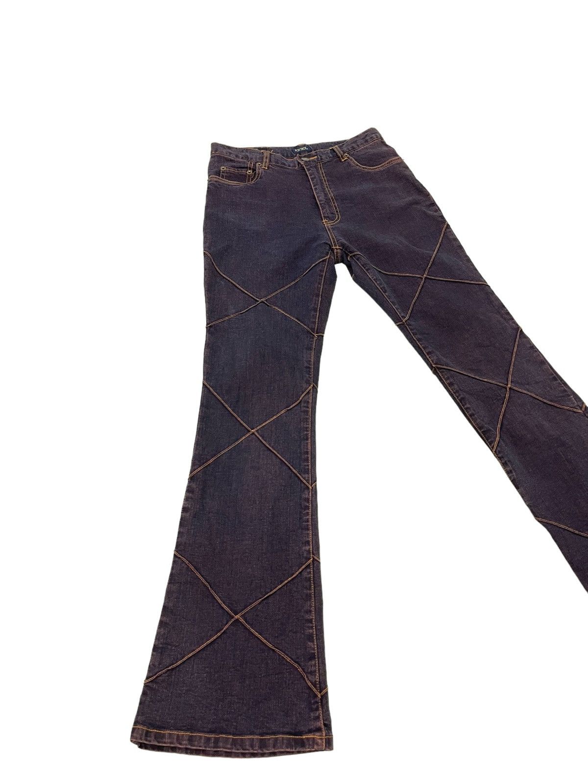 Japanese Brand Flare Jeans Fox Trot Stretch Denim Hagi Style Boot Cut 1🟦4 Size US 29 - 4 Thumbnail