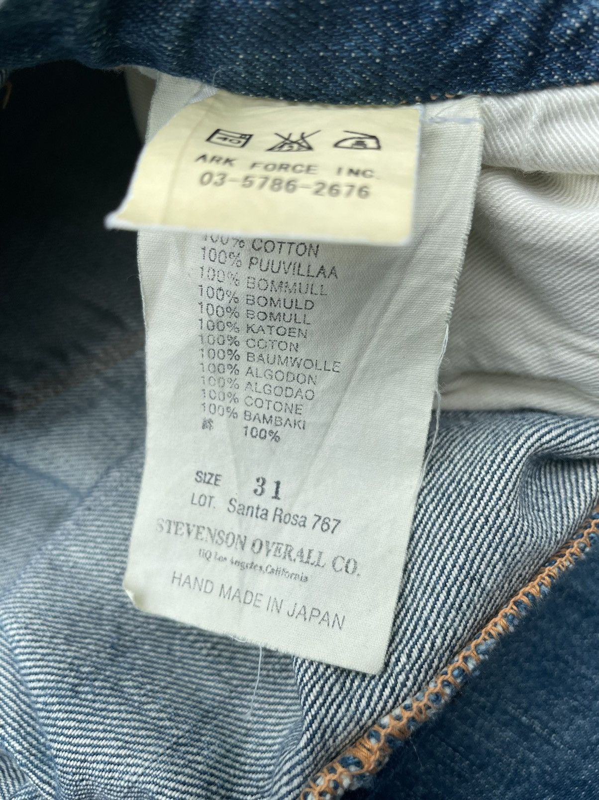 Japanese Brand Stevenson Overall Co Selvedge Denim Size US 31 - 15 Thumbnail