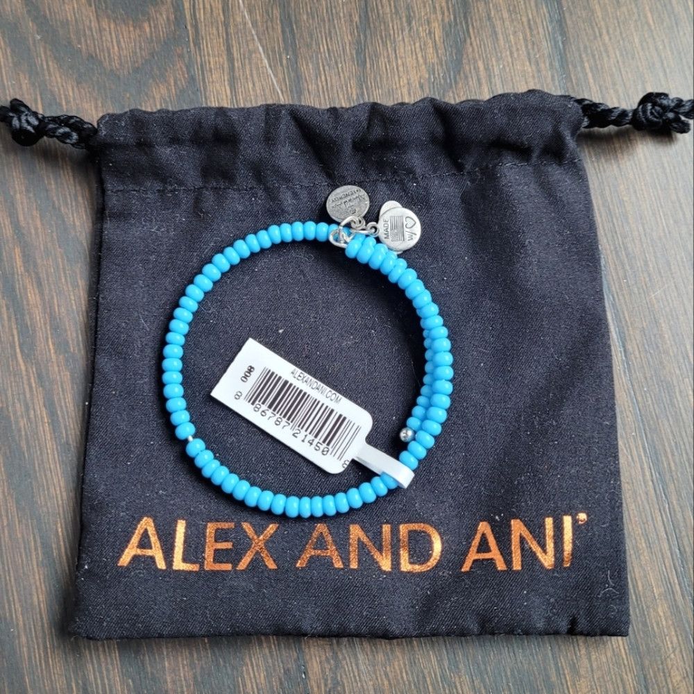 Vacation Alex & Ani Vintage 66 Sea Canopy Wrap - Rafaelian Silver Size ONE SIZE - 2 Thumbnail