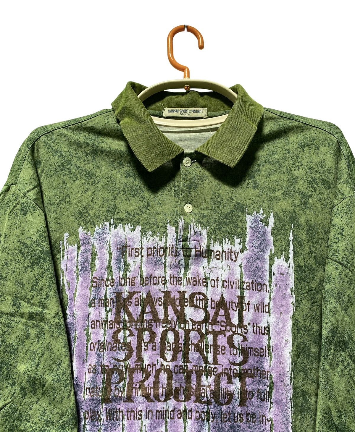 Kansai Yamamoto Rare Camo Kansai polo Longsleeve t shirt Size US L / EU 52-54 / 3 - 3 Thumbnail