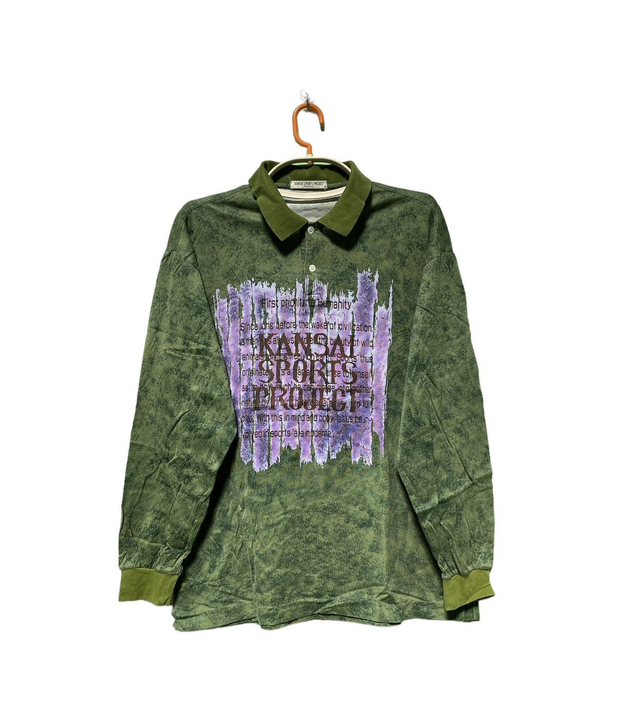 Kansai Yamamoto Rare Camo Kansai polo Longsleeve t shirt Size US L / EU 52-54 / 3 - 1 Thumbnail