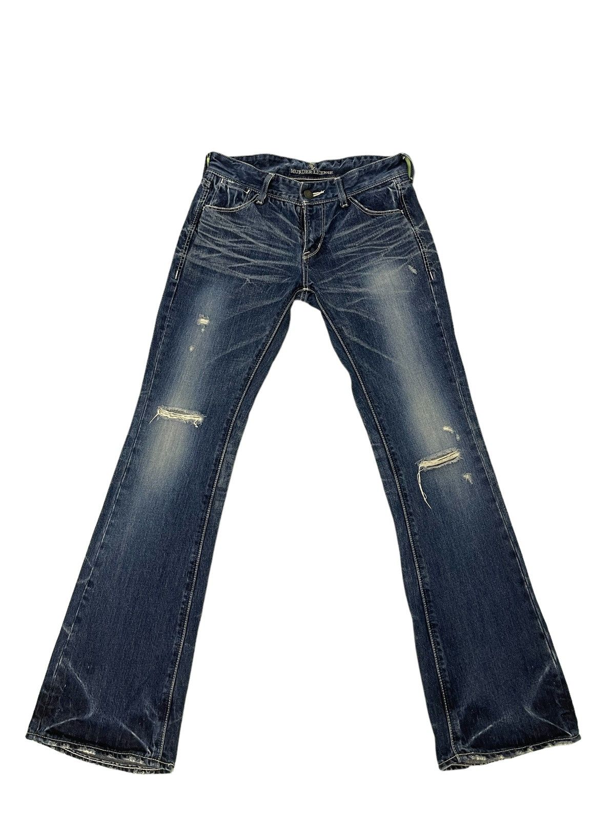 Japanese Brand Flare Jeans Murder License Honeycomb Low Rise Boot Cut 3🟦6 Size US 30 / EU 46 - 12 Thumbnail