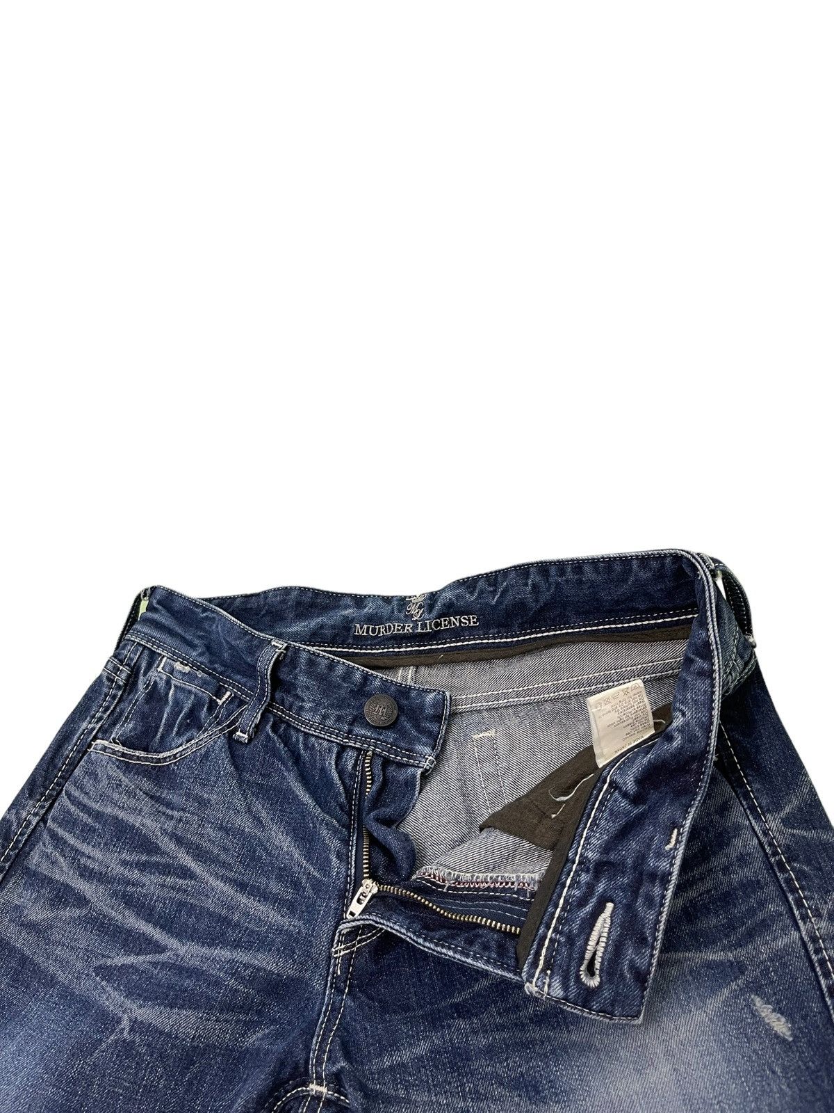 Japanese Brand Flare Jeans Murder License Honeycomb Low Rise Boot Cut 3🟦6 Size US 30 / EU 46 - 20 Thumbnail