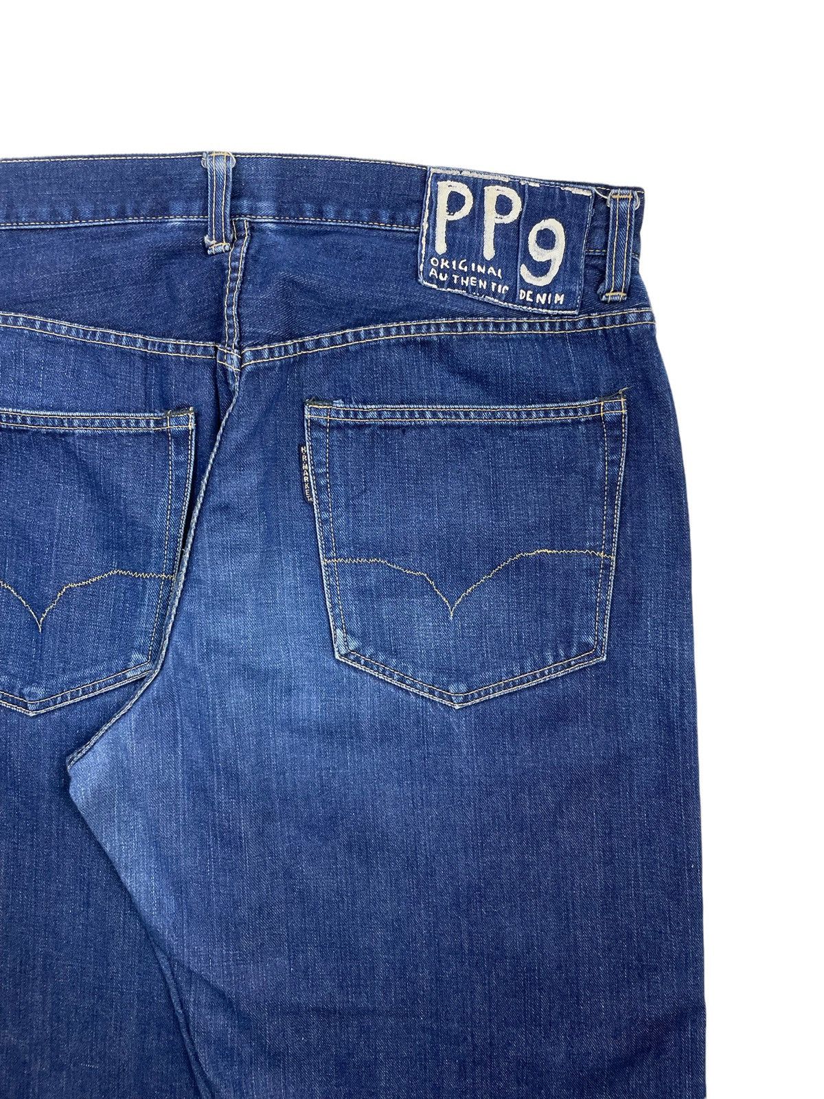 image of Hollywood Ranch&market Pp9 Oversized H.r. Market Baggy Denim Kapital Jeans in Blue Denim (Size 36)