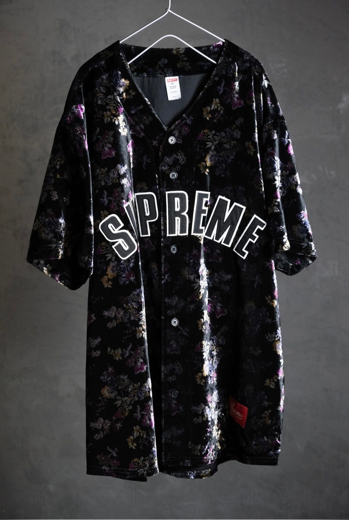 Supreme Supreme floral velour jersey F/W 19 | Grailed