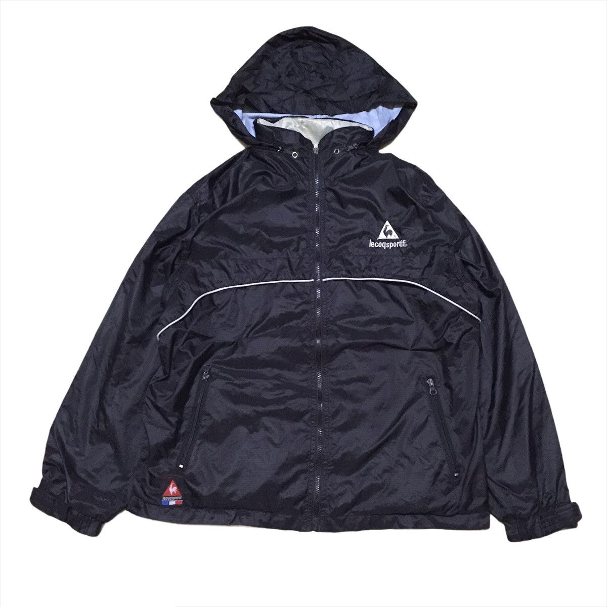 Vintage Le Coq Sportif Black Windbreaker Light Jacket
