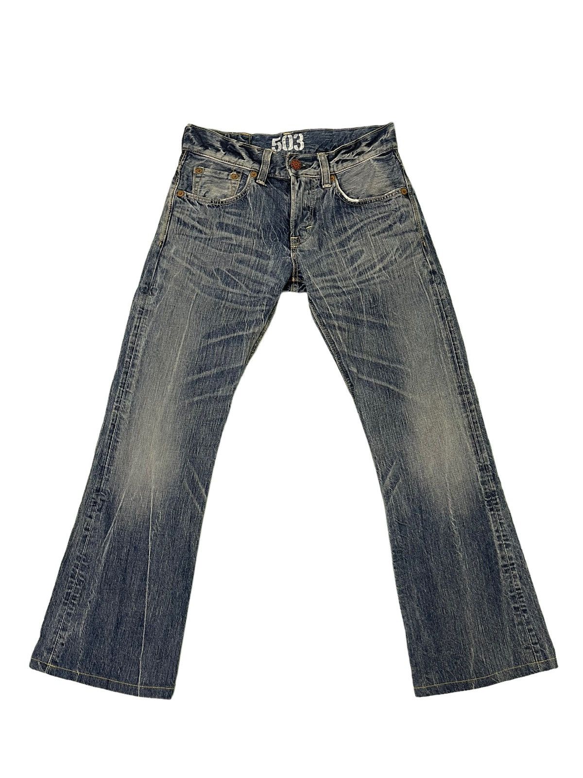 Edwin Flare Jeans Edwin Japan Acid Wash Denim Boot Cut 4🟦6 Size US 30 / EU 46 - 11 Thumbnail