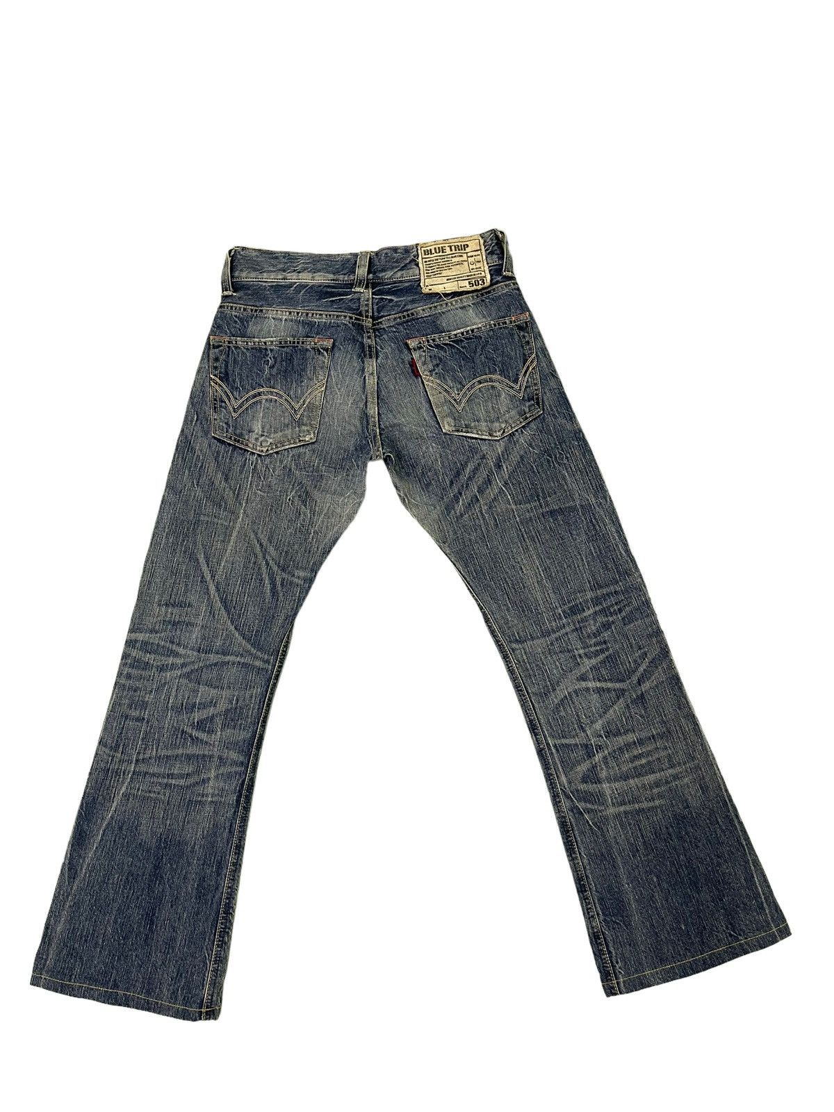 Edwin Flare Jeans Edwin Japan Acid Wash Denim Boot Cut 4🟦6 Size US 30 / EU 46 - 2 Thumbnail