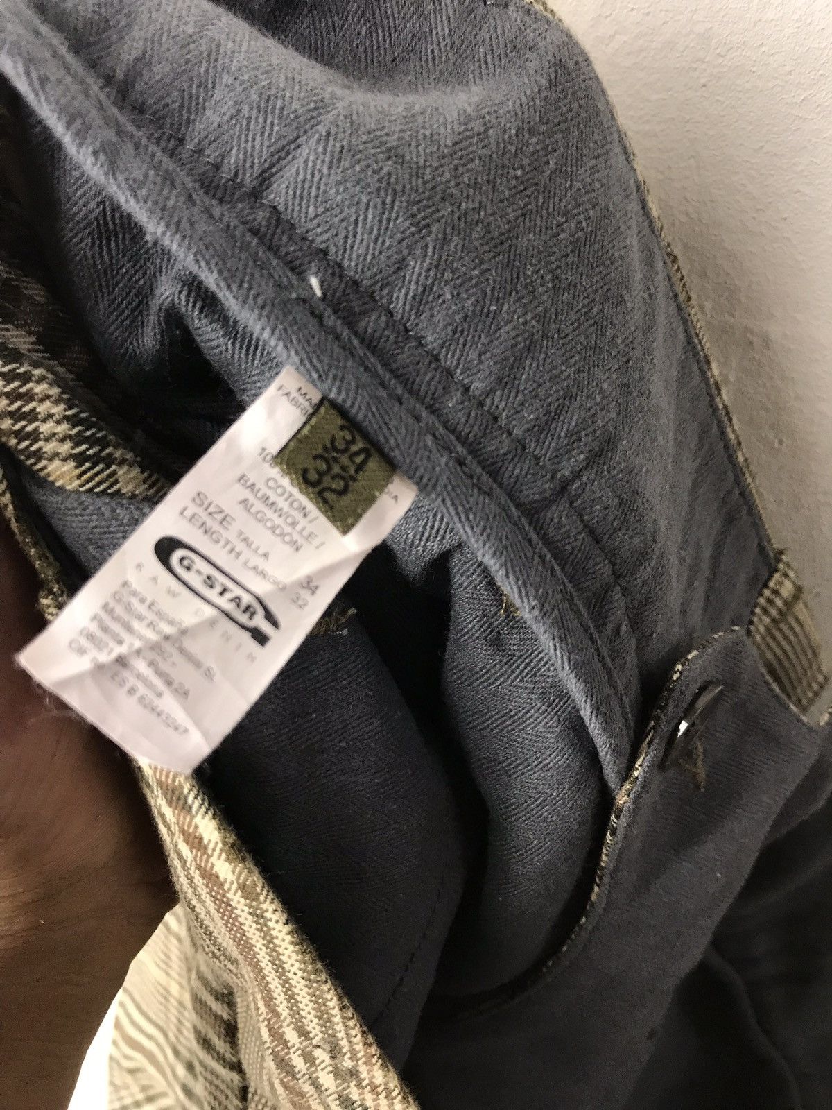 G-Star G Star Raw Brown Check Casual Pants Size US 36 / EU 52 - 7 Thumbnail