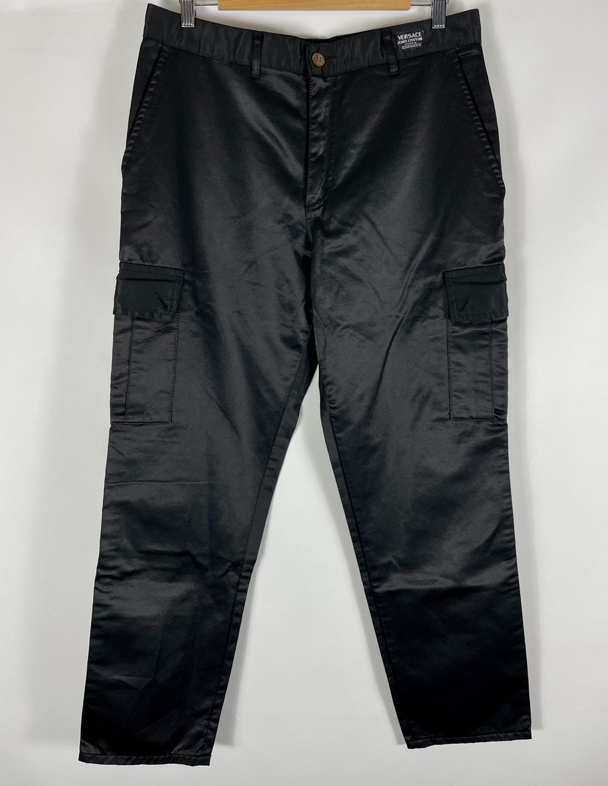 image of Versace x Versace Jeans Couture Cargo Nylon Classic V2 Vintage Pants in Black, Men's (Size 36)