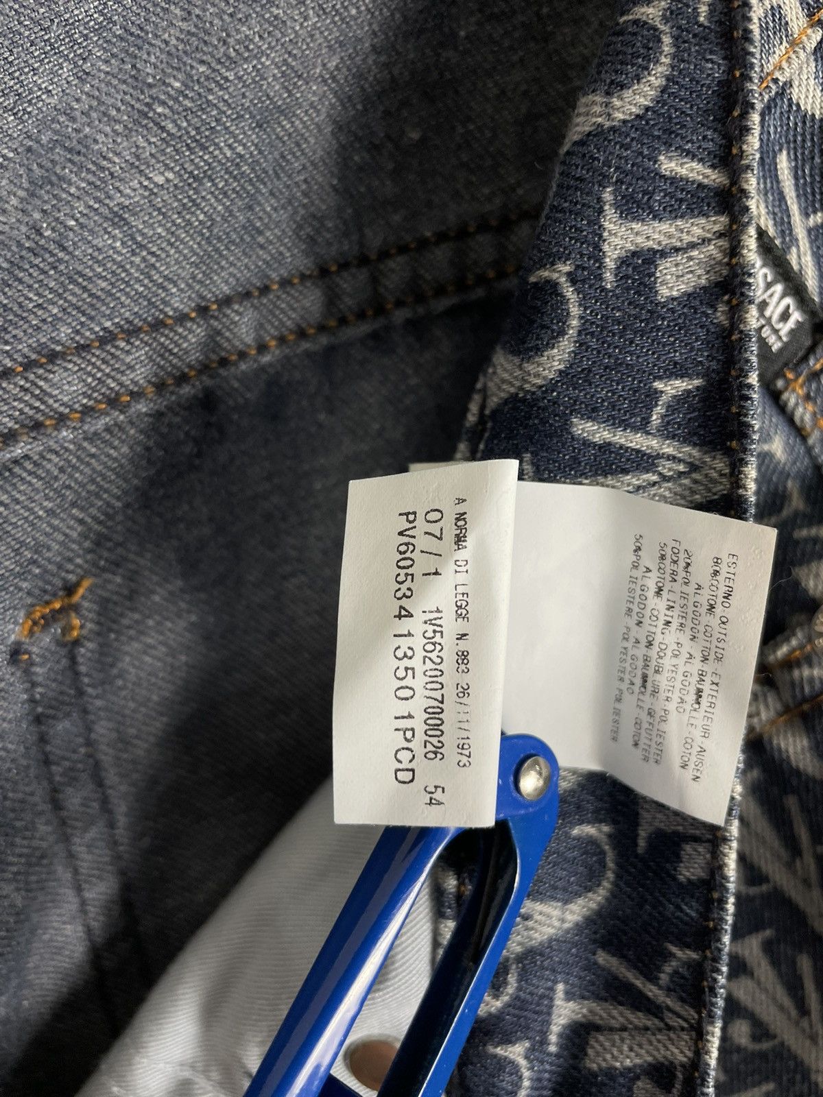 Versace × Versace Jeans Couture Versace All Over Print Monogram Jacquard Denim Pants Size US 30 / EU 46 - 7 Thumbnail