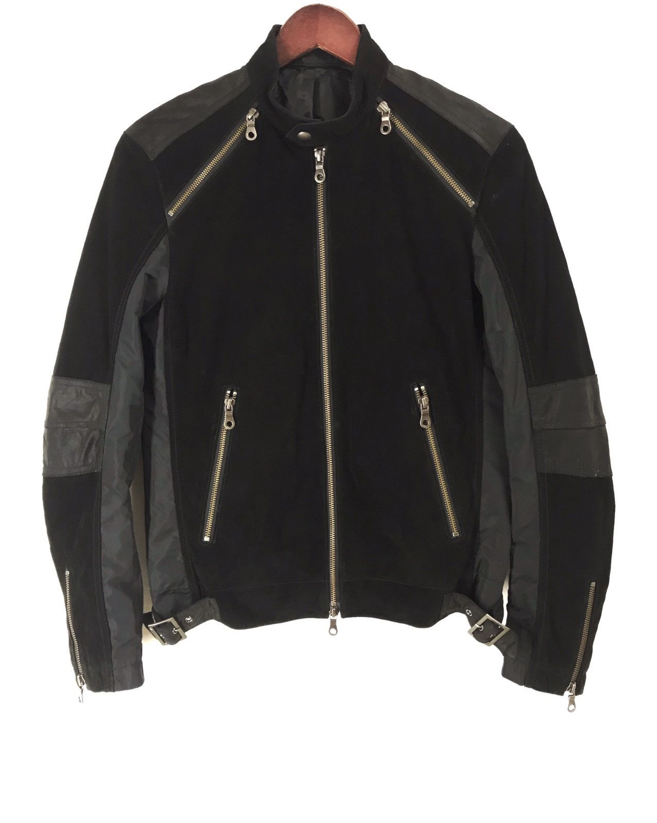 Designer Quick Sale⚡️Buona Giornata Biker Jacket Leather / Nylon Size US S / EU 44-46 / 1 - 2 Thumbnail