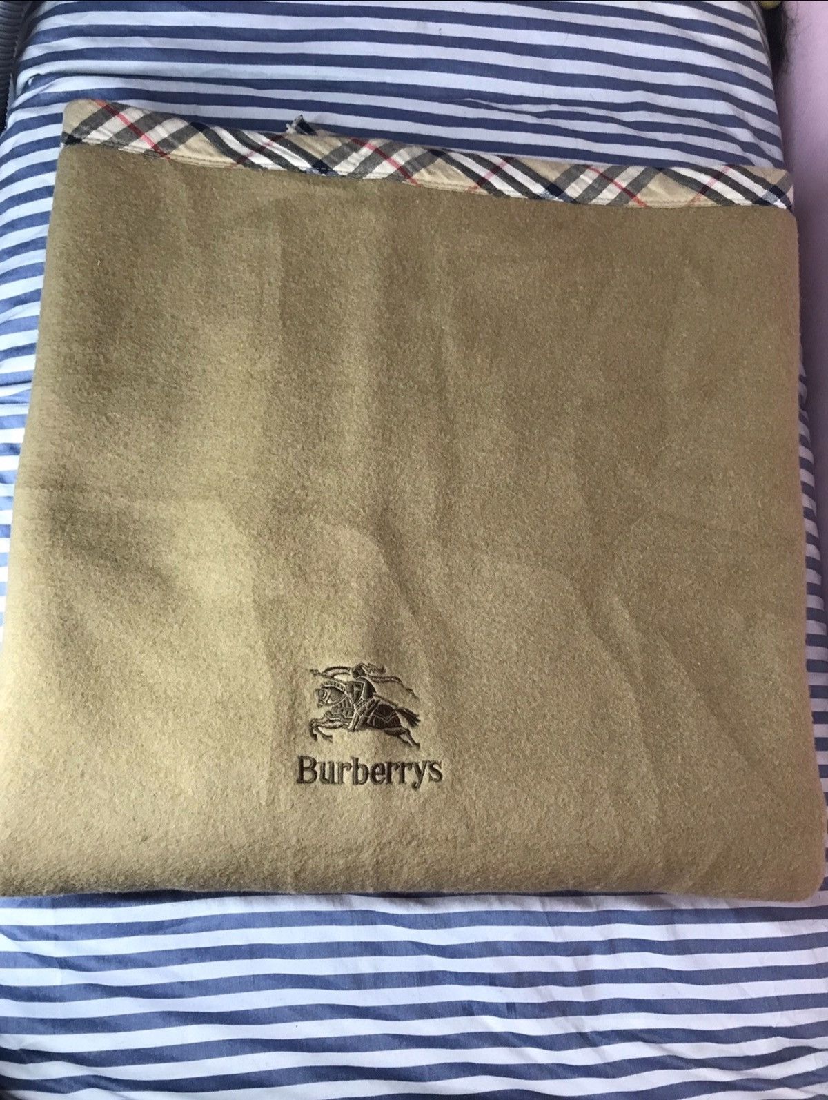 Burberry × Burberry Prorsum 🔥Vintage Burberrys Wool Queen Fitted Blanket Size ONE SIZE - 6 Thumbnail
