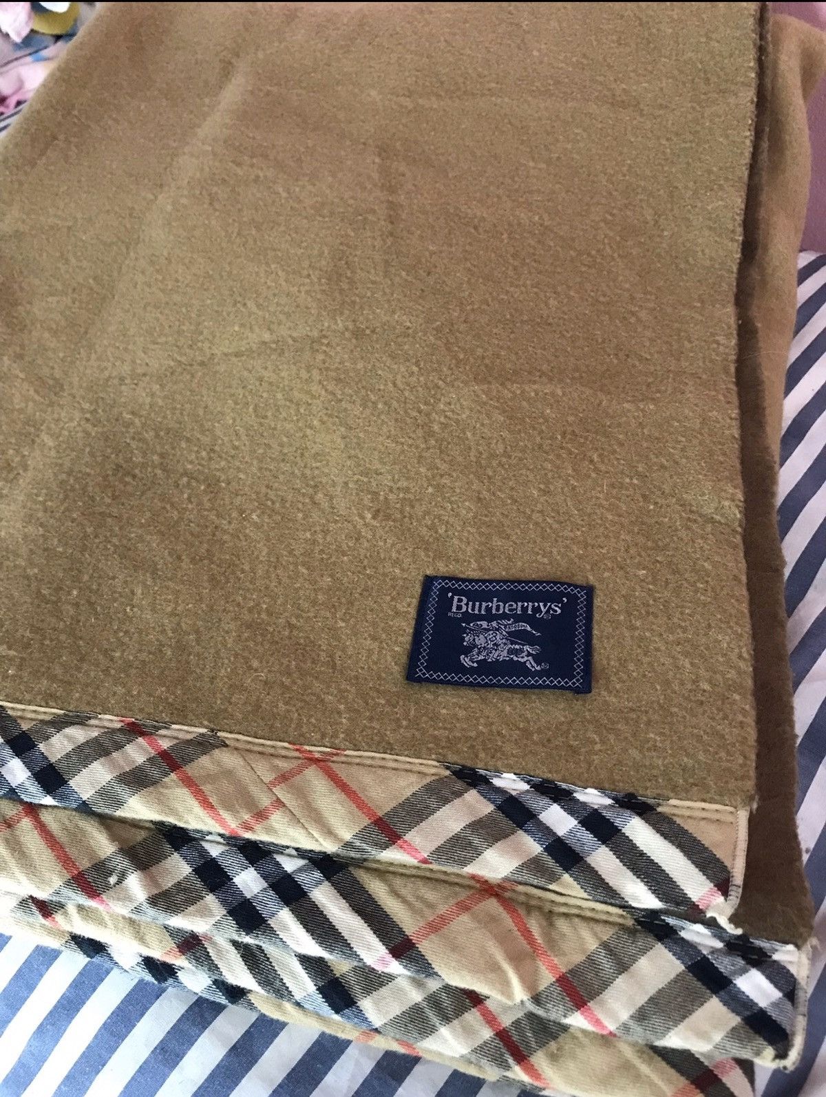 Burberry × Burberry Prorsum 🔥Vintage Burberrys Wool Queen Fitted Blanket Size ONE SIZE - 3 Thumbnail