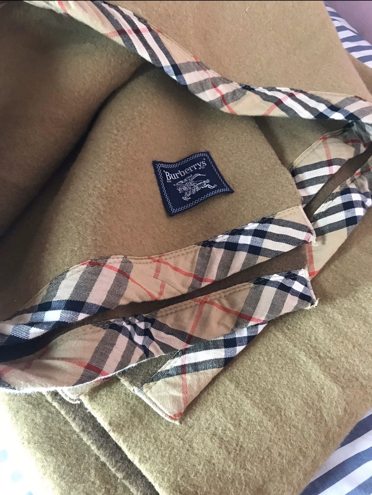 Burberry × Burberry Prorsum 🔥Vintage Burberrys Wool Queen Fitted Blanket Size ONE SIZE - 4 Thumbnail