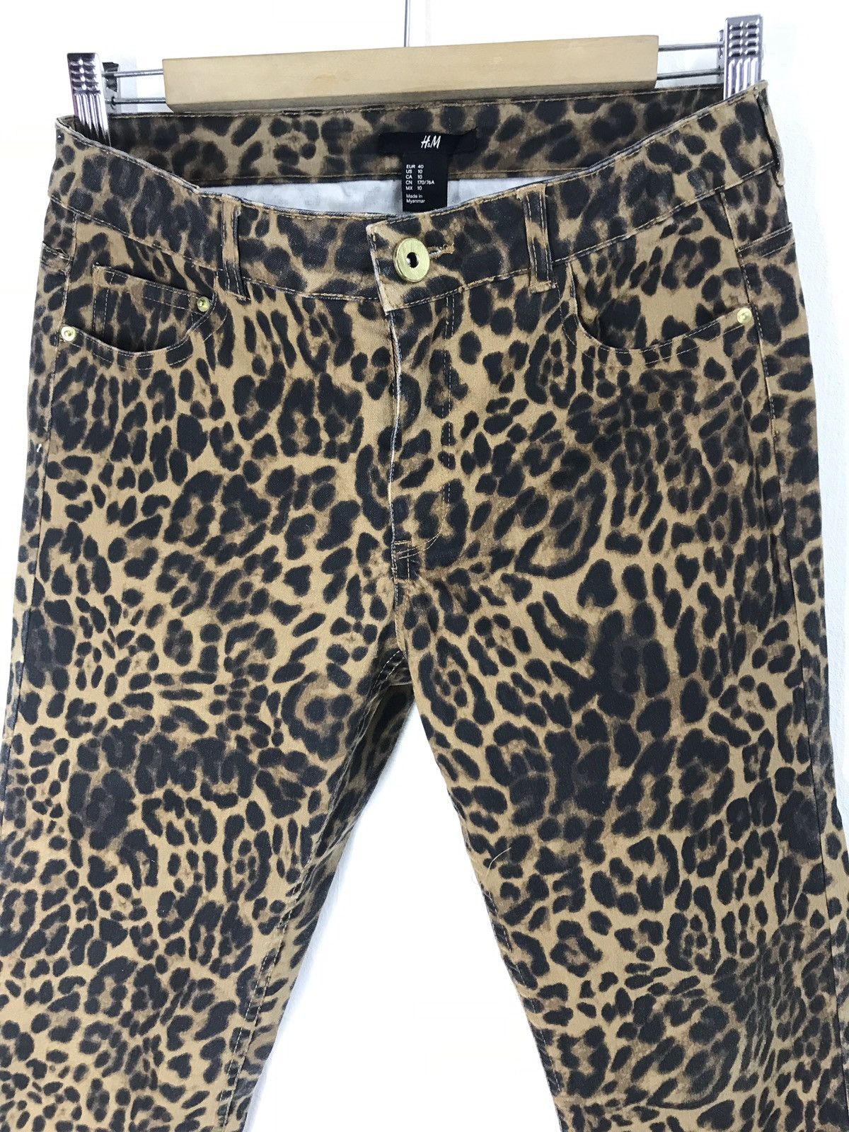H&M H&m Leopard Printed Skinny Pants Size US 30 / EU 46 - 3 Thumbnail