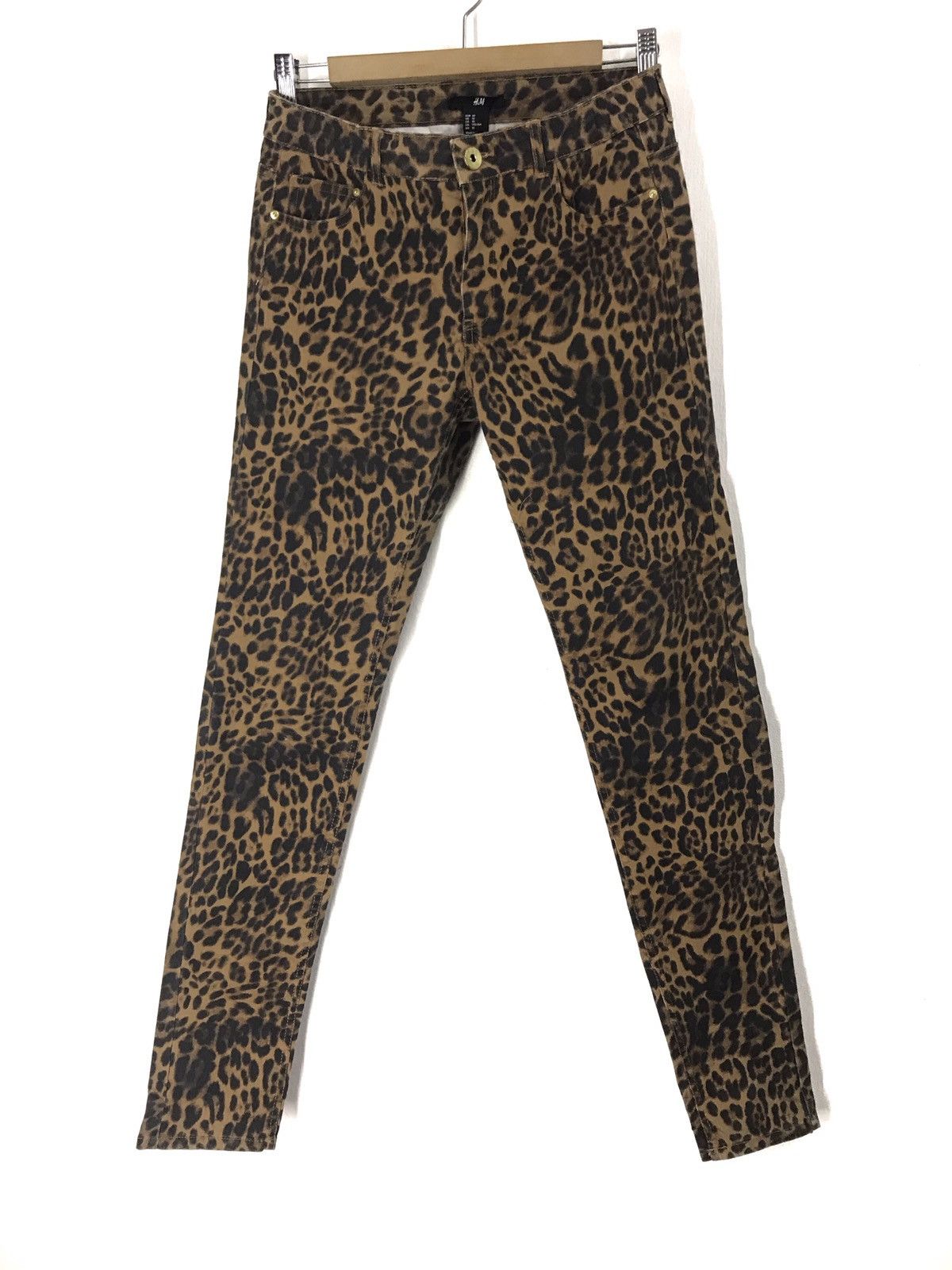 H&M H&m Leopard Printed Skinny Pants Size US 30 / EU 46 - 1 Thumbnail