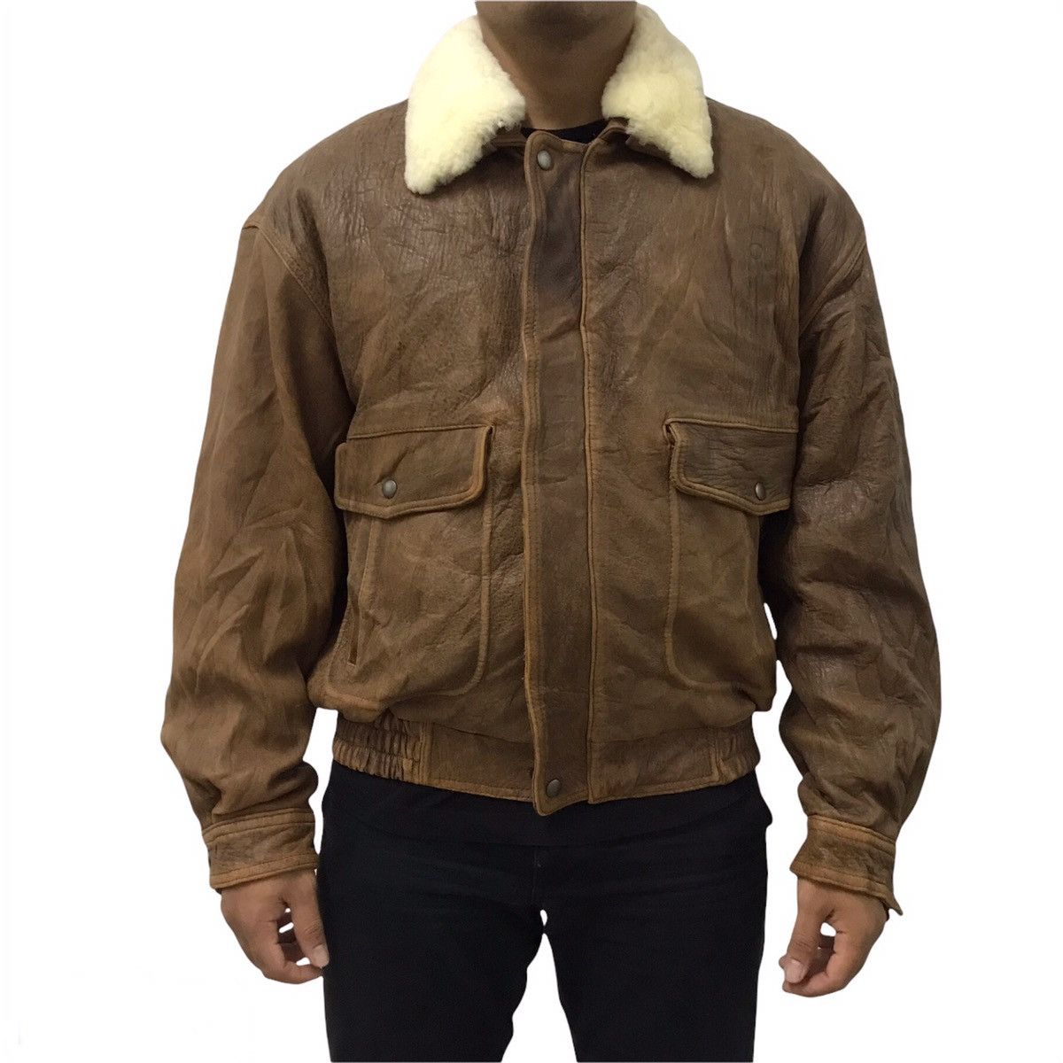 Vintage Vintage Brixton Leather Flying Jacket Size US L / EU 52-54 / 3 - 1 Thumbnail