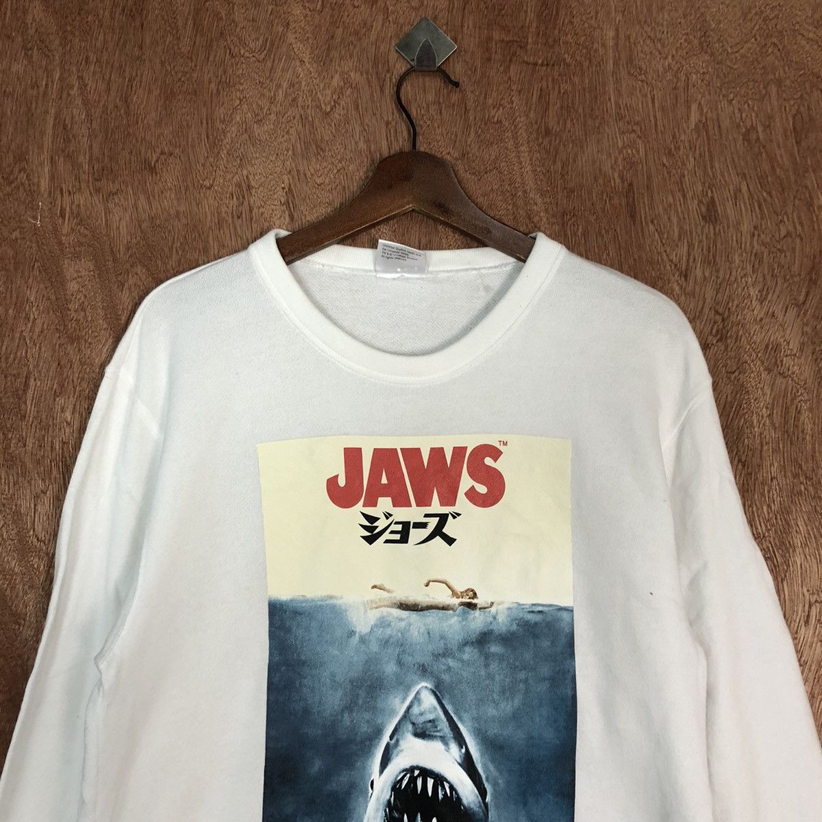 Japanese Brand Jaws movie universal studio japan White Sweatshirt #c864 Size US M / EU 48-50 / 2 - 2 Thumbnail