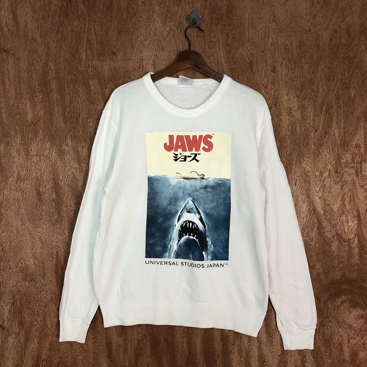 Japanese Brand Jaws movie universal studio japan White Sweatshirt #c864 Size US M / EU 48-50 / 2 - 3 Thumbnail