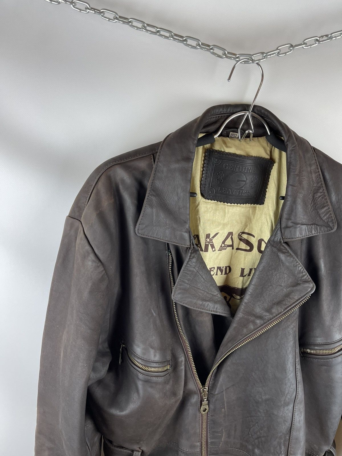 Vintage Akaso vintage 80s 90s military very rare genuine leather Size US XL / EU 56 / 4 - 10 Thumbnail