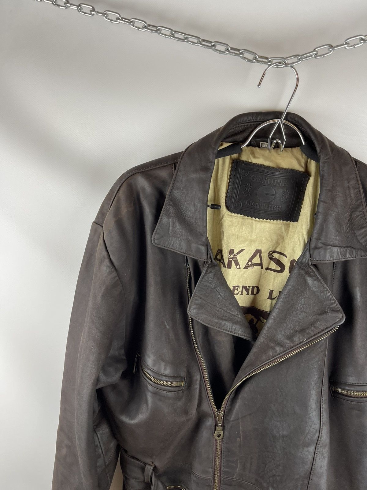 Vintage Akaso vintage 80s 90s military very rare genuine leather Size US XL / EU 56 / 4 - 4 Thumbnail