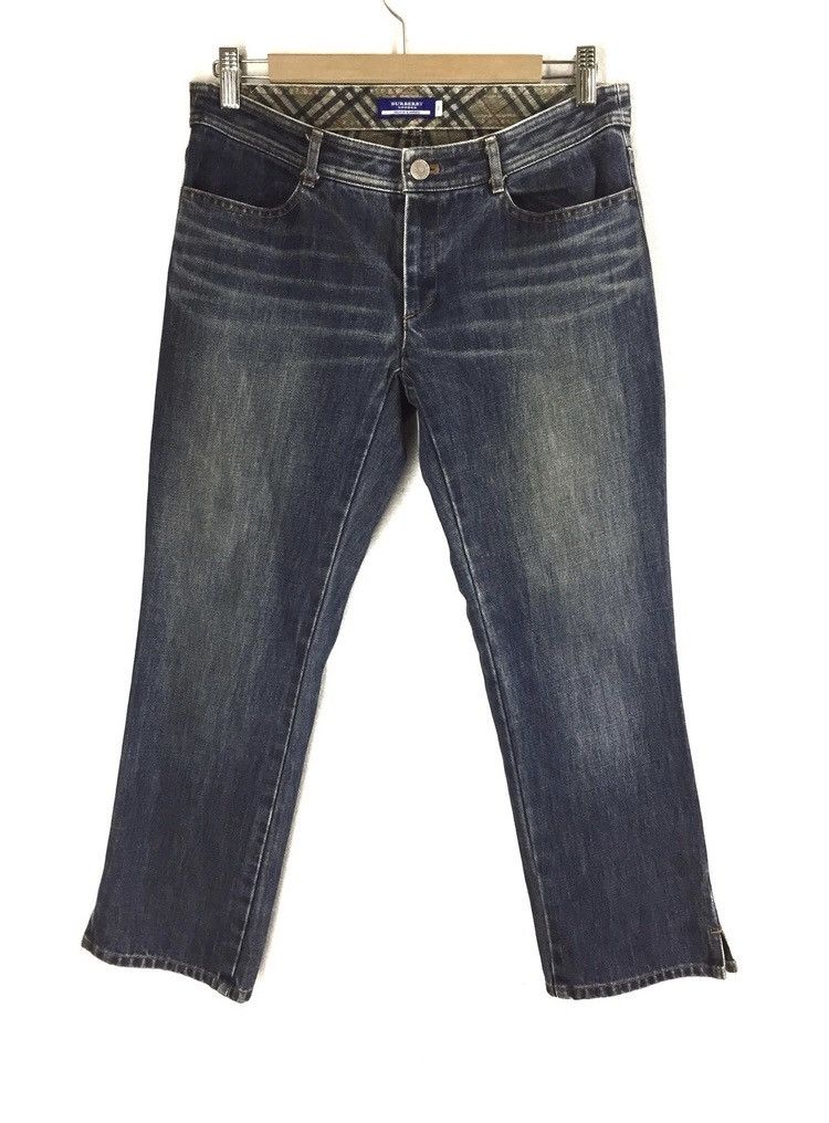 Burberry × Vintage Iconic Burberry London Blue Label Nova Check Jeans For Women Size 30" / US 8 / IT 44 - 3 Thumbnail
